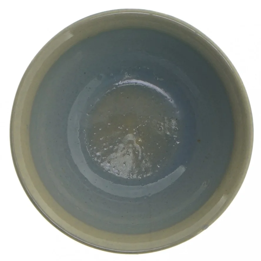 Keramisk skål med blåt mønster (str. Ø 10,5 cm)