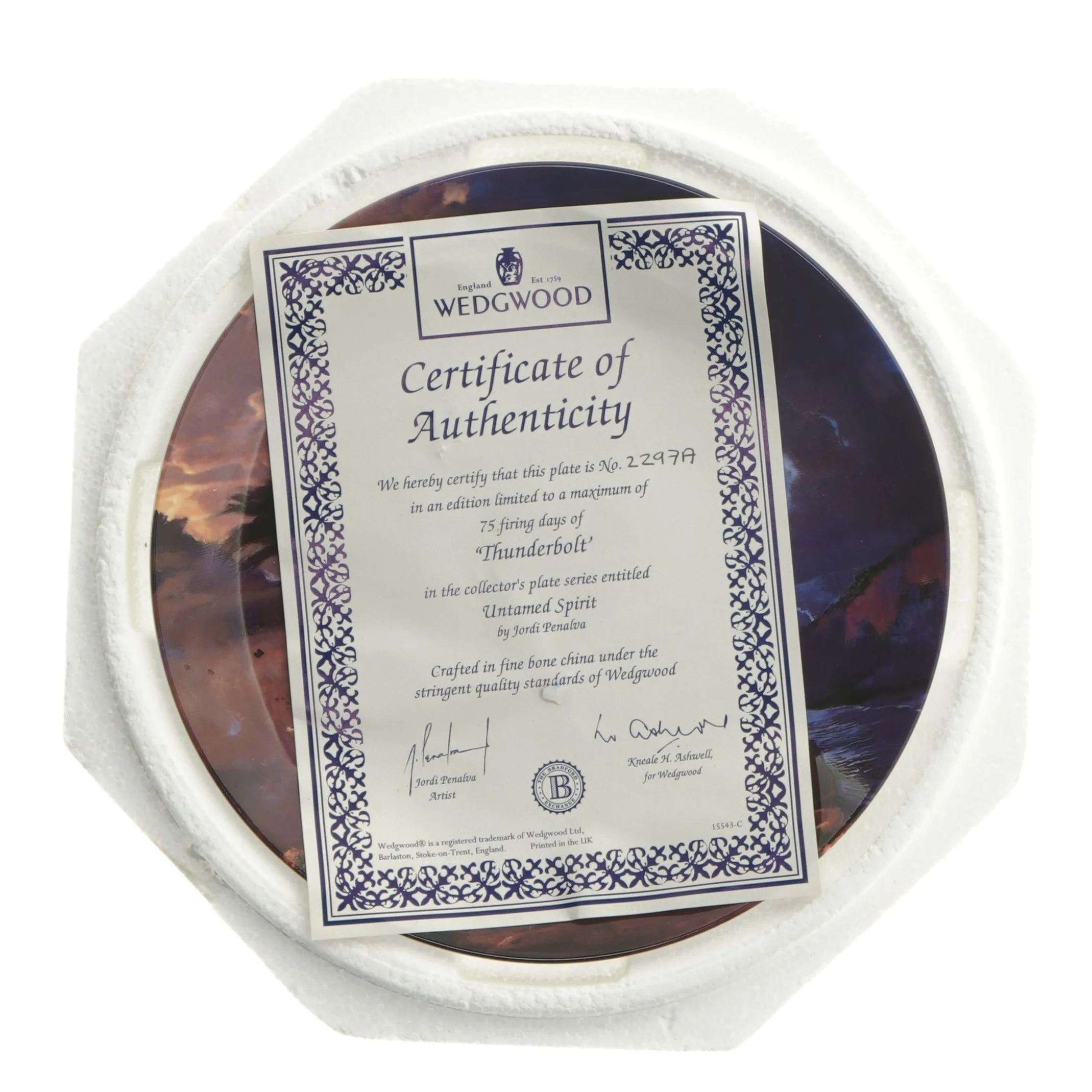 Wedgwood dekorativ porcelænstallerken fra Wedgwood (str. Ø 20 cm)