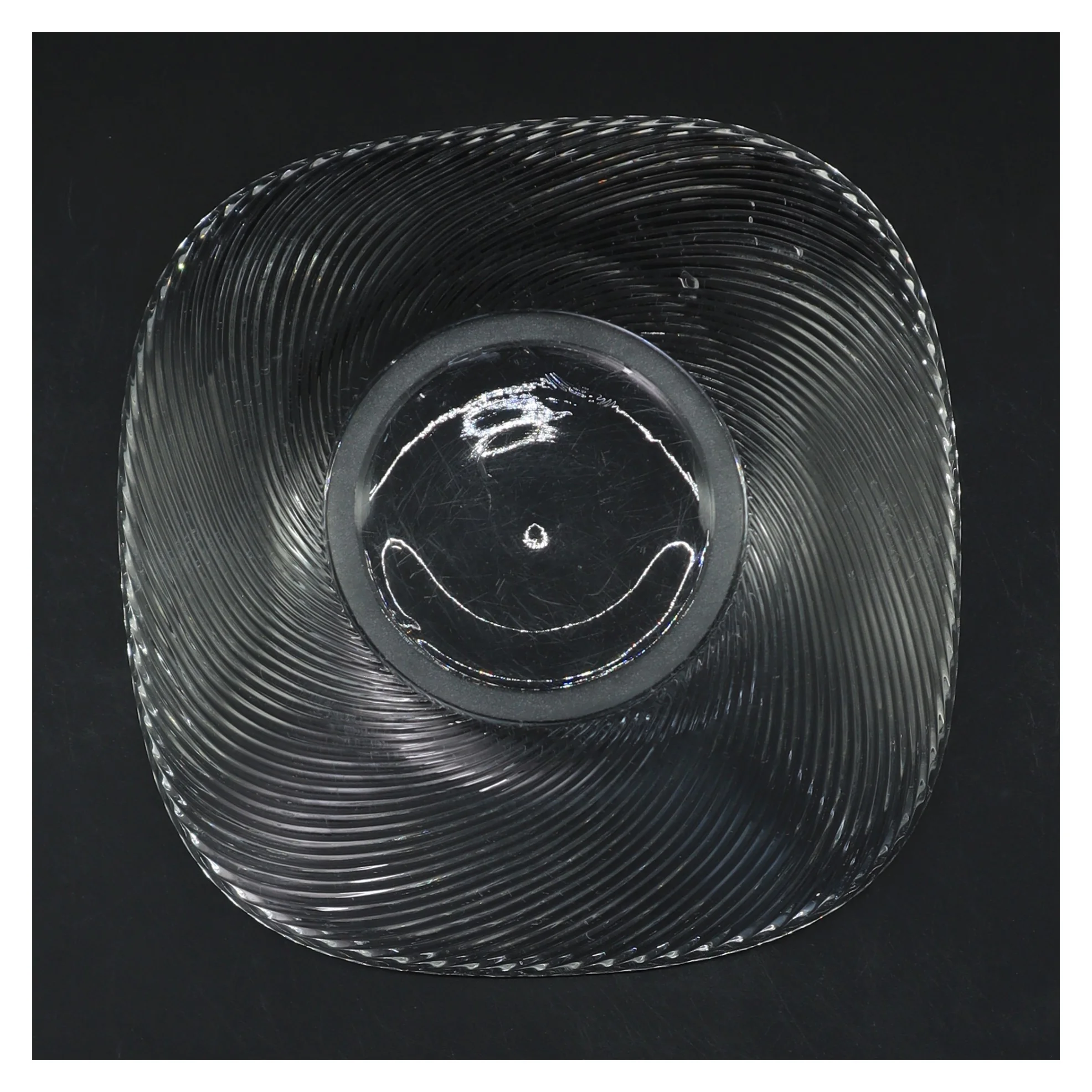 Glasfad med mønster (str. 17 cm)