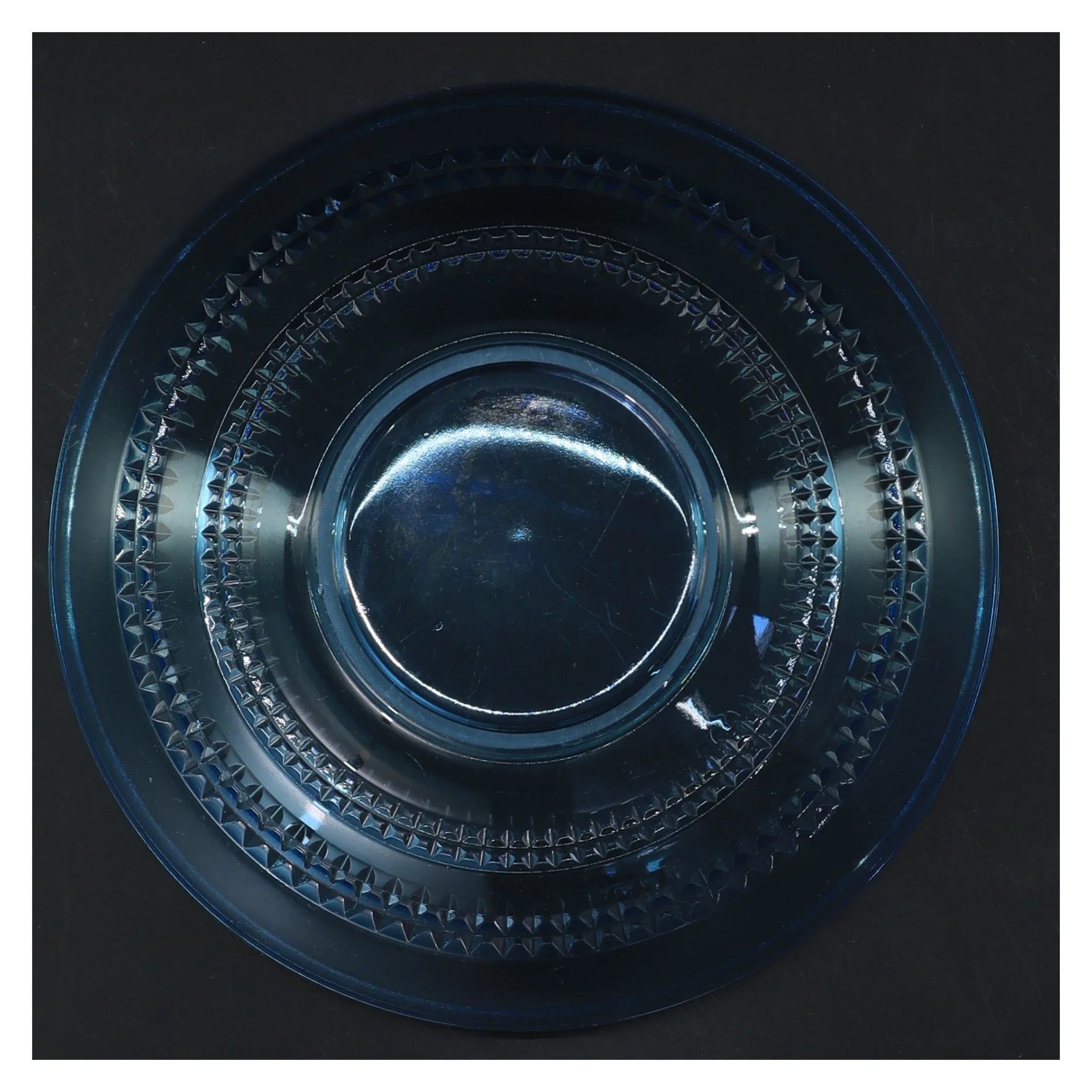 Blå glasskål Ø 18 cm (str. Ø 18 cm)