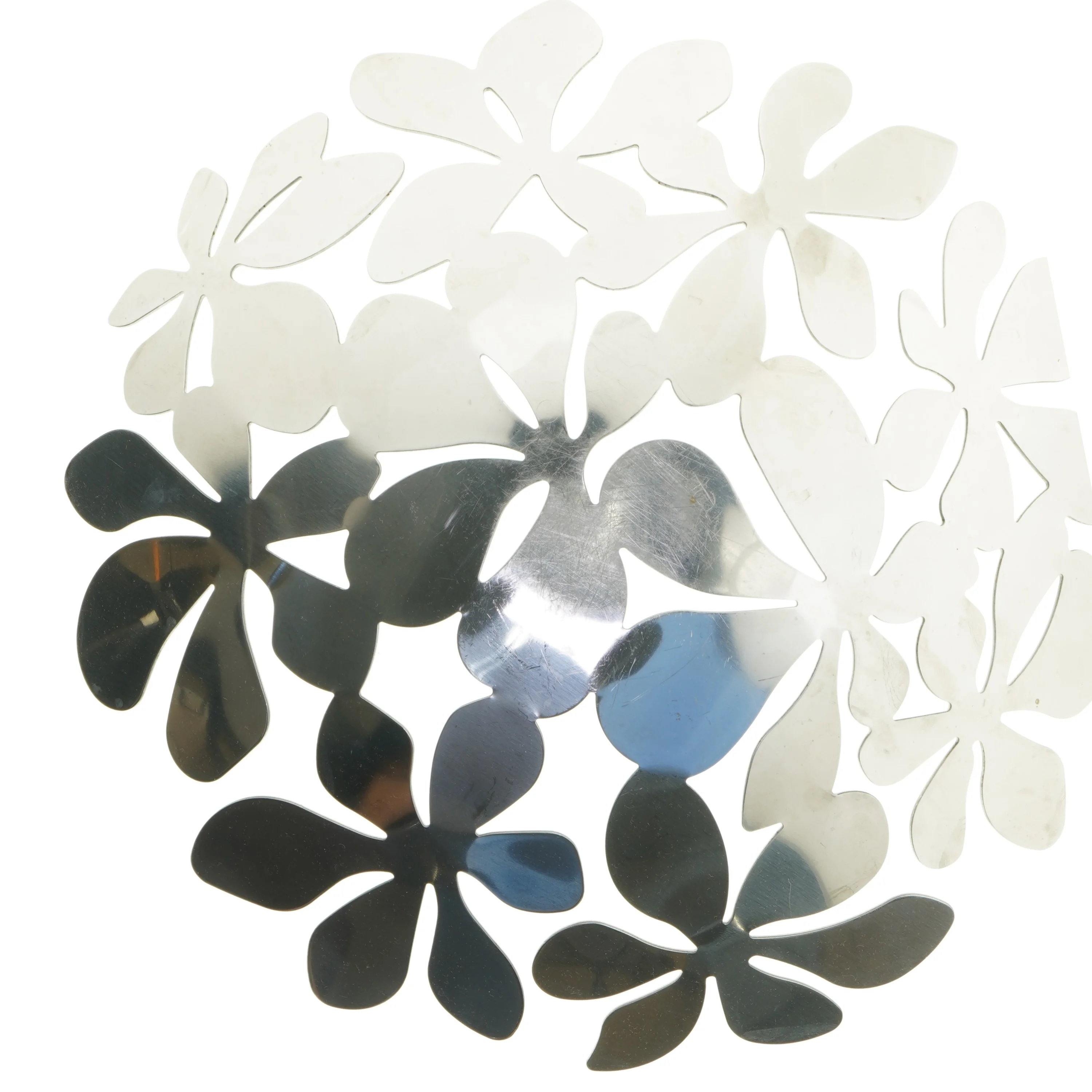 Metal blomster skål (str. Ø. 43 cm)