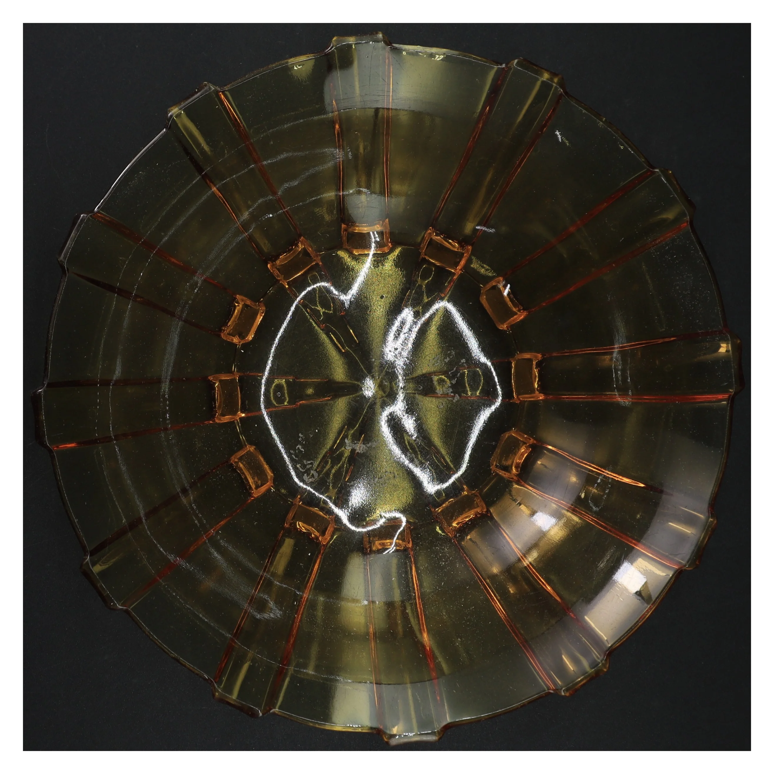 Glasfad i brunt (str. 25 cm)