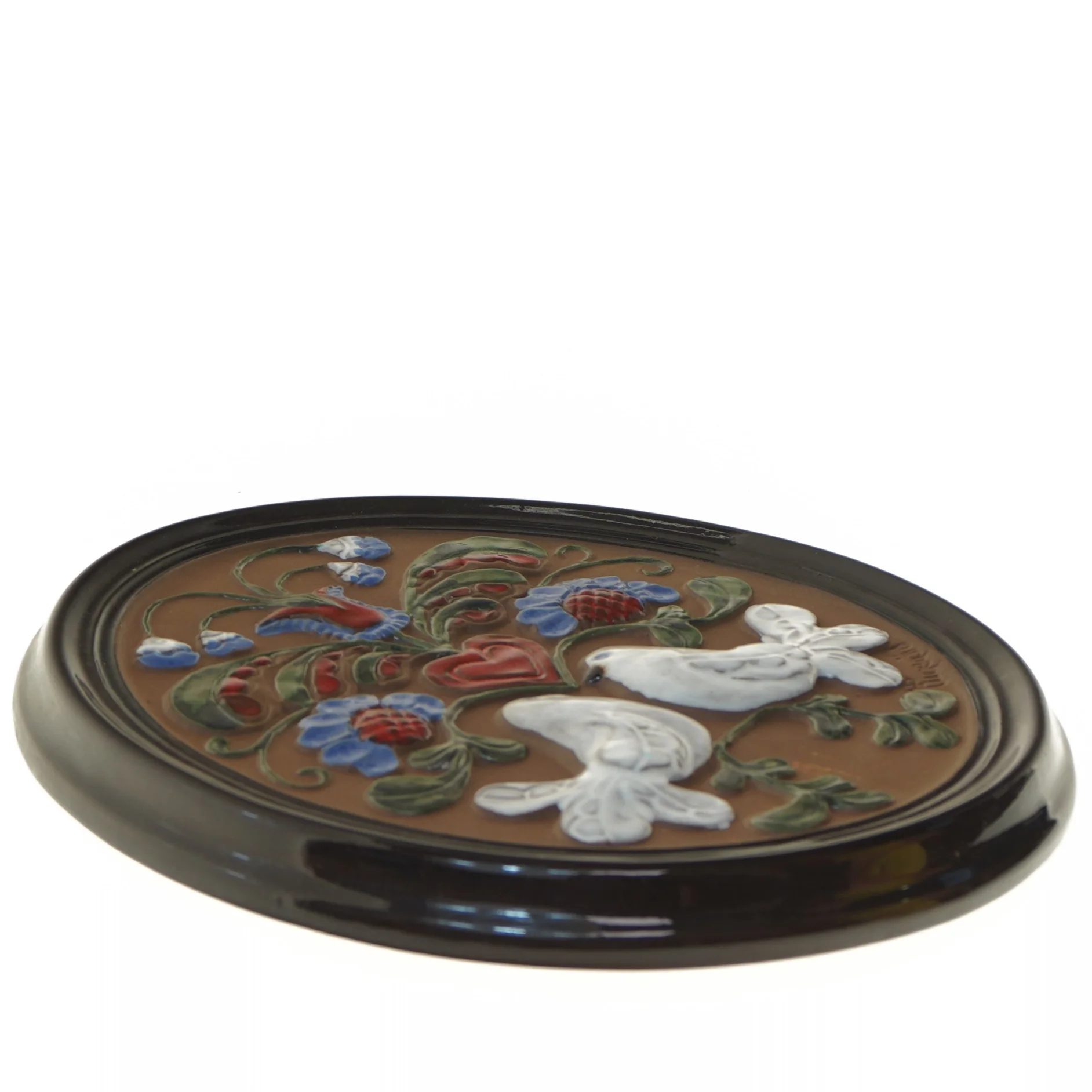 Dekorativ vægplade med fuglemotiv fra Gabriel Sweden (str. 28 cm)