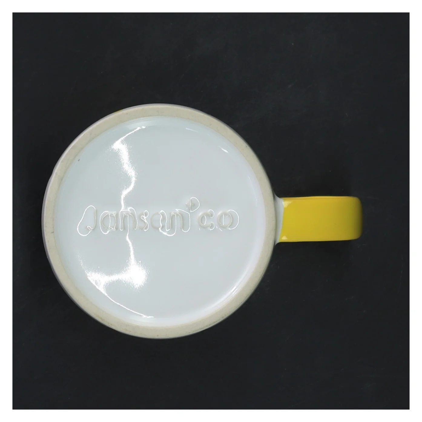 Farverig krus med diamantmønster fra Jansen Co (str. Ø 8 cm længde 7 cm)