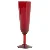 Rødt champagne glas (str. 18 cm)