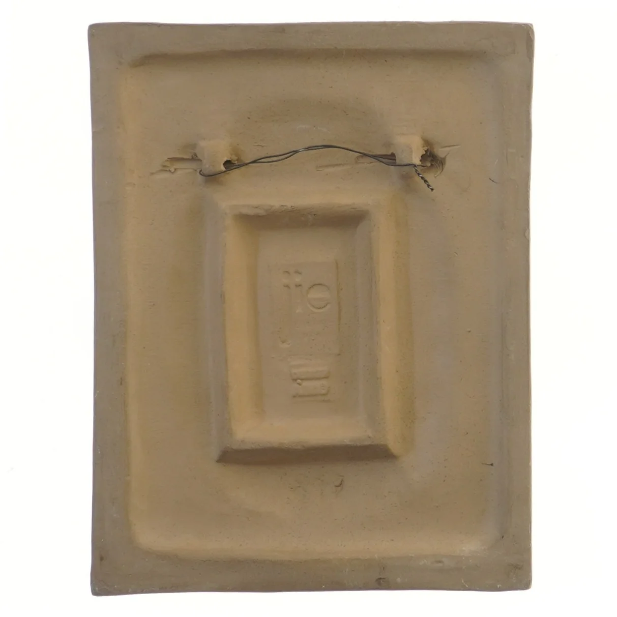 Keramisk vægplade med blomster fra JIE (str. 23x18 cm)