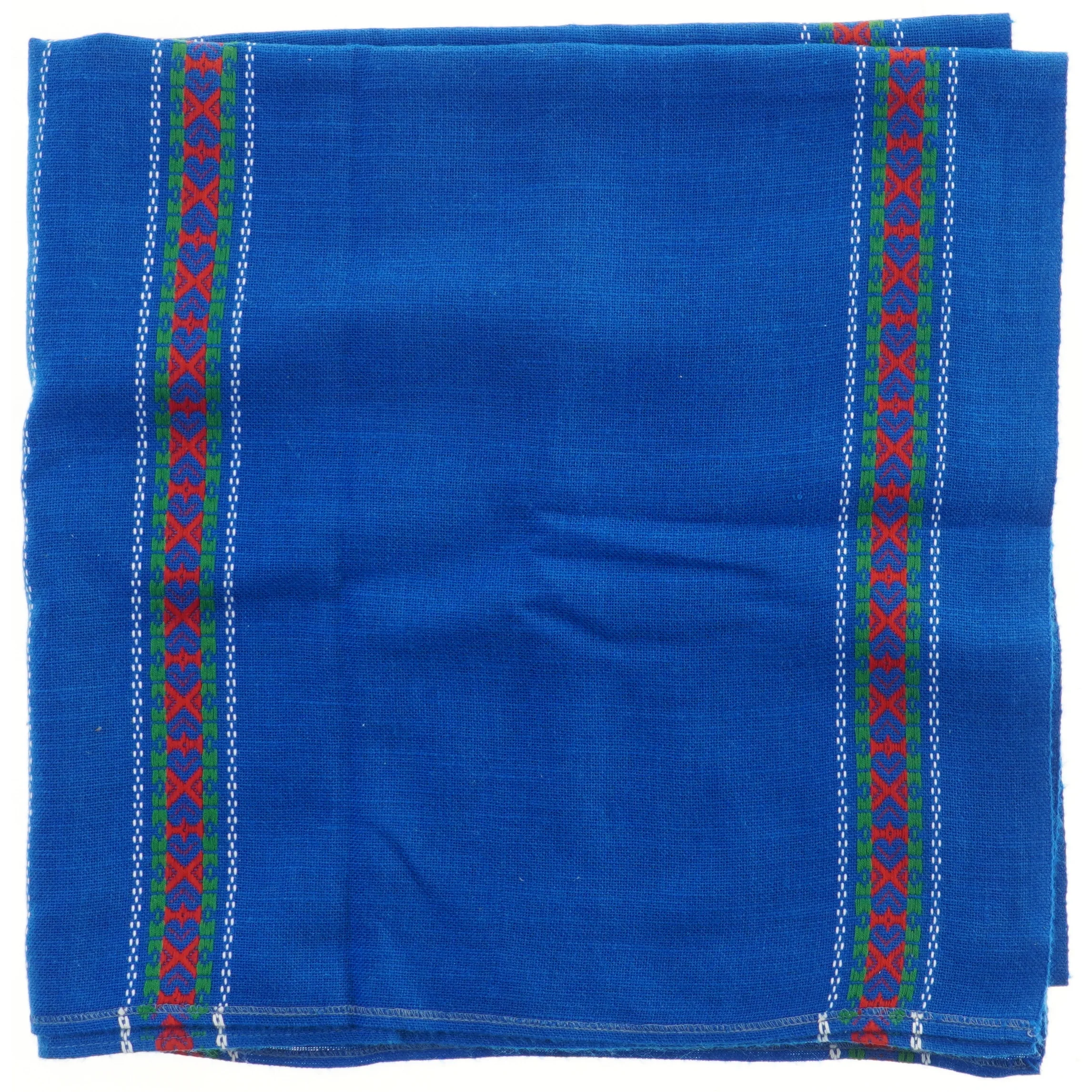 Blåt bomuldsdug med mønster (str. 180x92 cm)