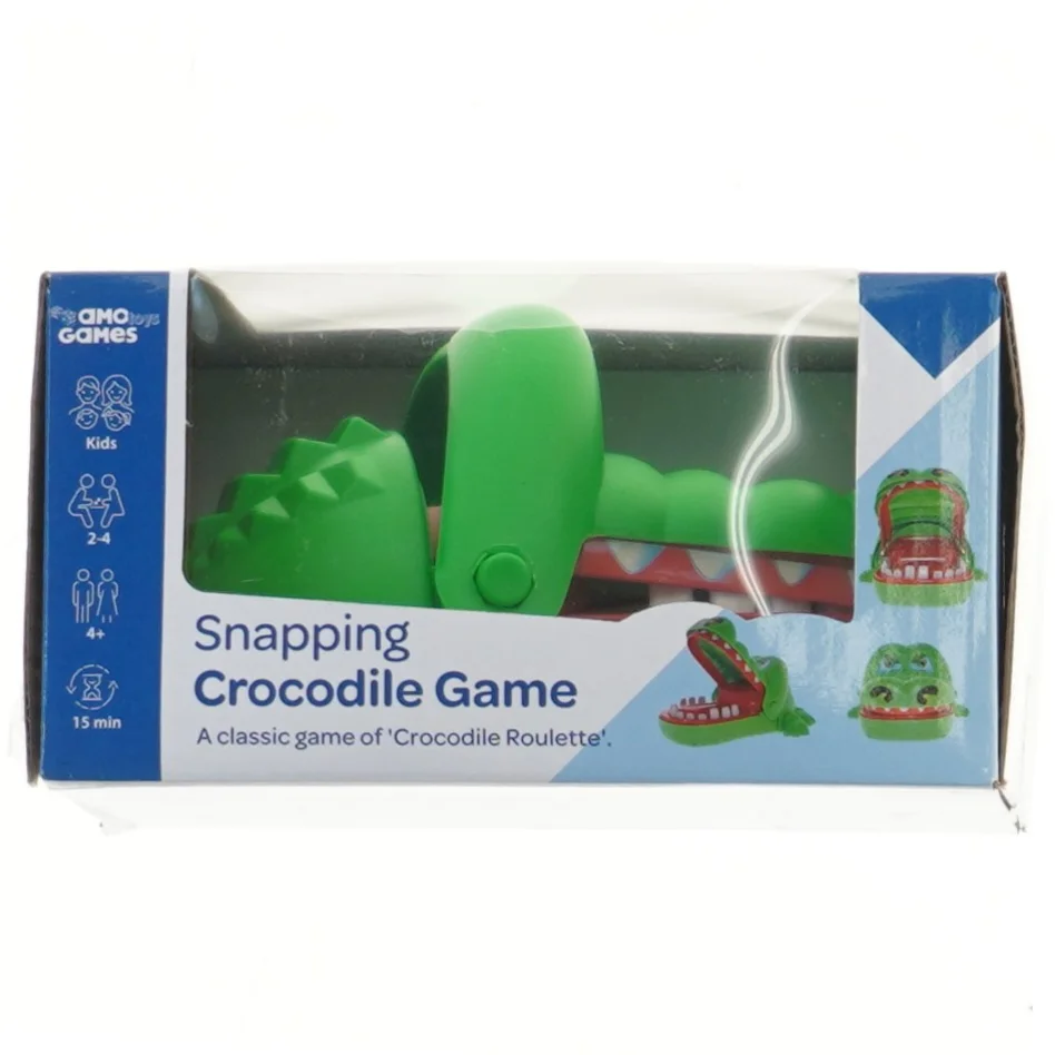 Krokodille snap spil fra Amo Toys (str. 16,5x12,5x9 cm)