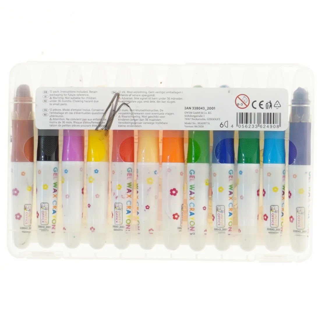 Gel farveblyanter sæt (str. 14 cm)