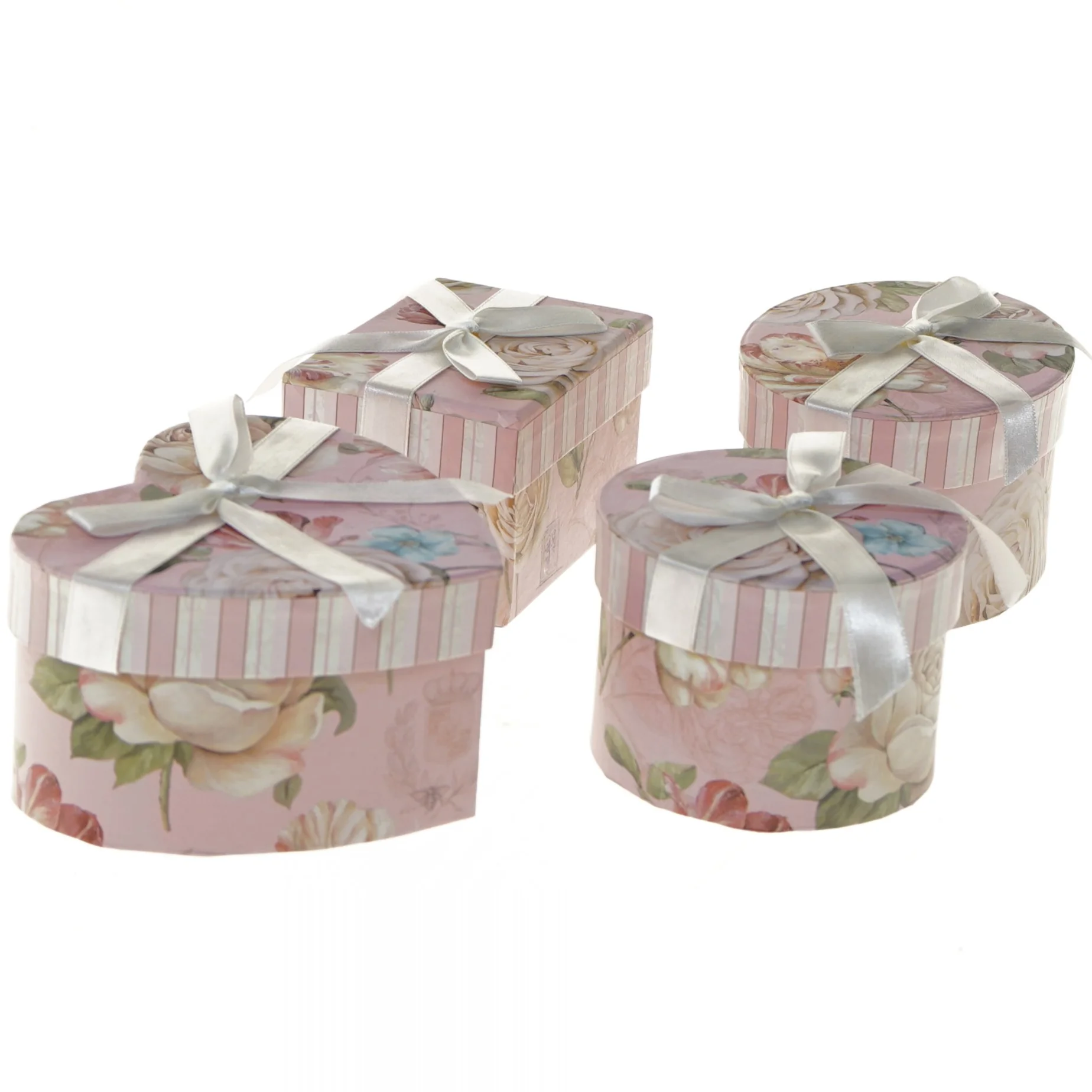 Dekorative gaveæsker med blomsterdesign fra Victoria's Design House (str. 8,5x12,5 cm)