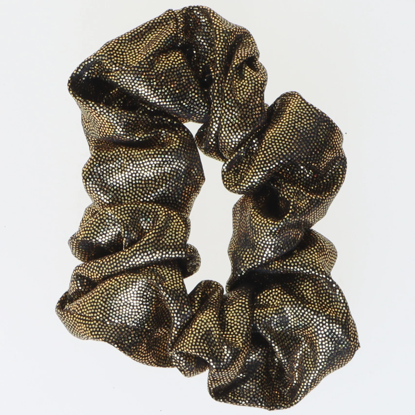 Guld scrunchie til håret (str. Ø 9 cm)