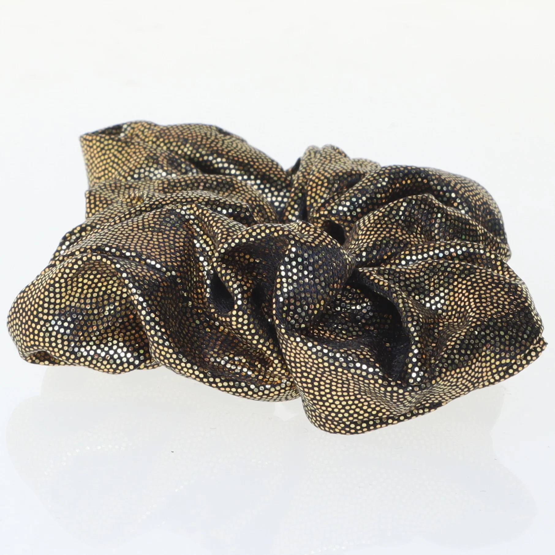 Guld scrunchie til håret (str. Ø 9 cm)