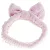 Lyserød pandebånd med sløjfe (str. Ø 20 cm)