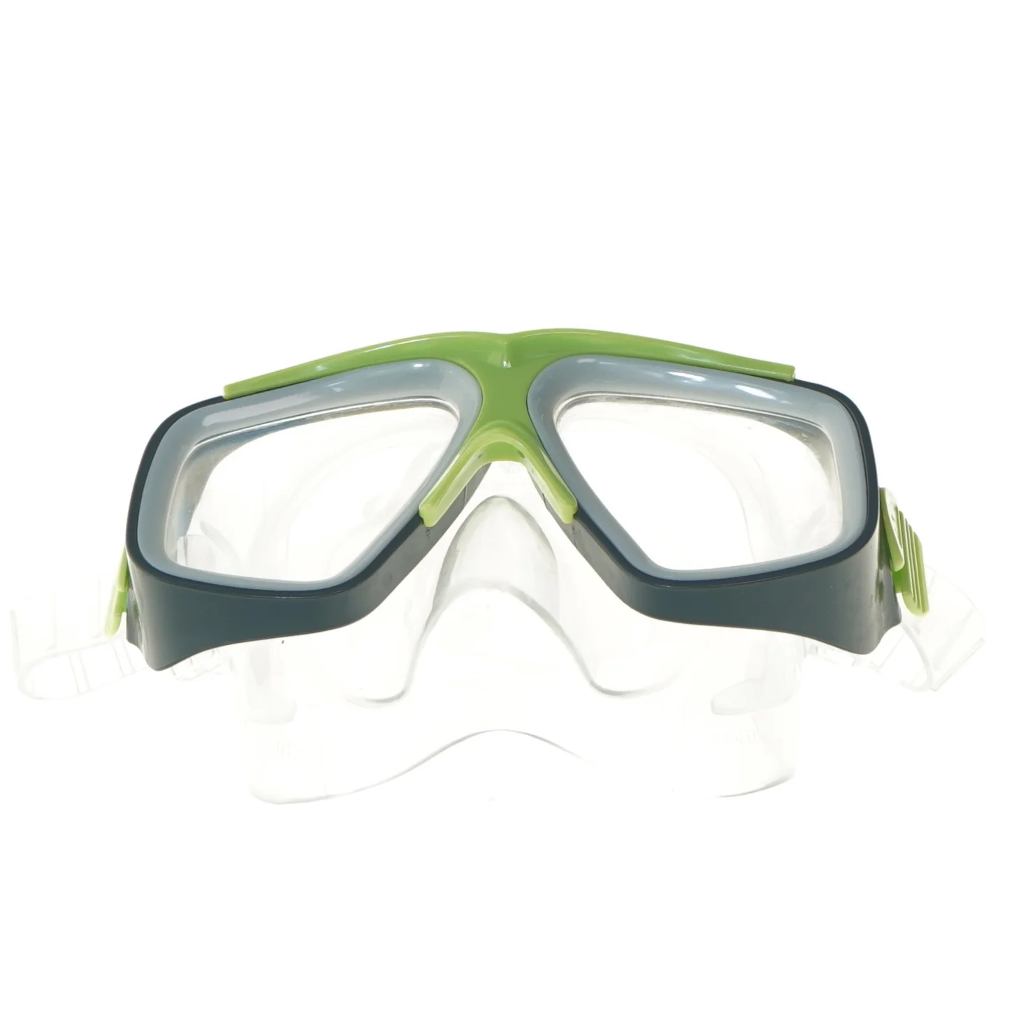 Dykkerbriller med grøn kant (str. 20 cm)