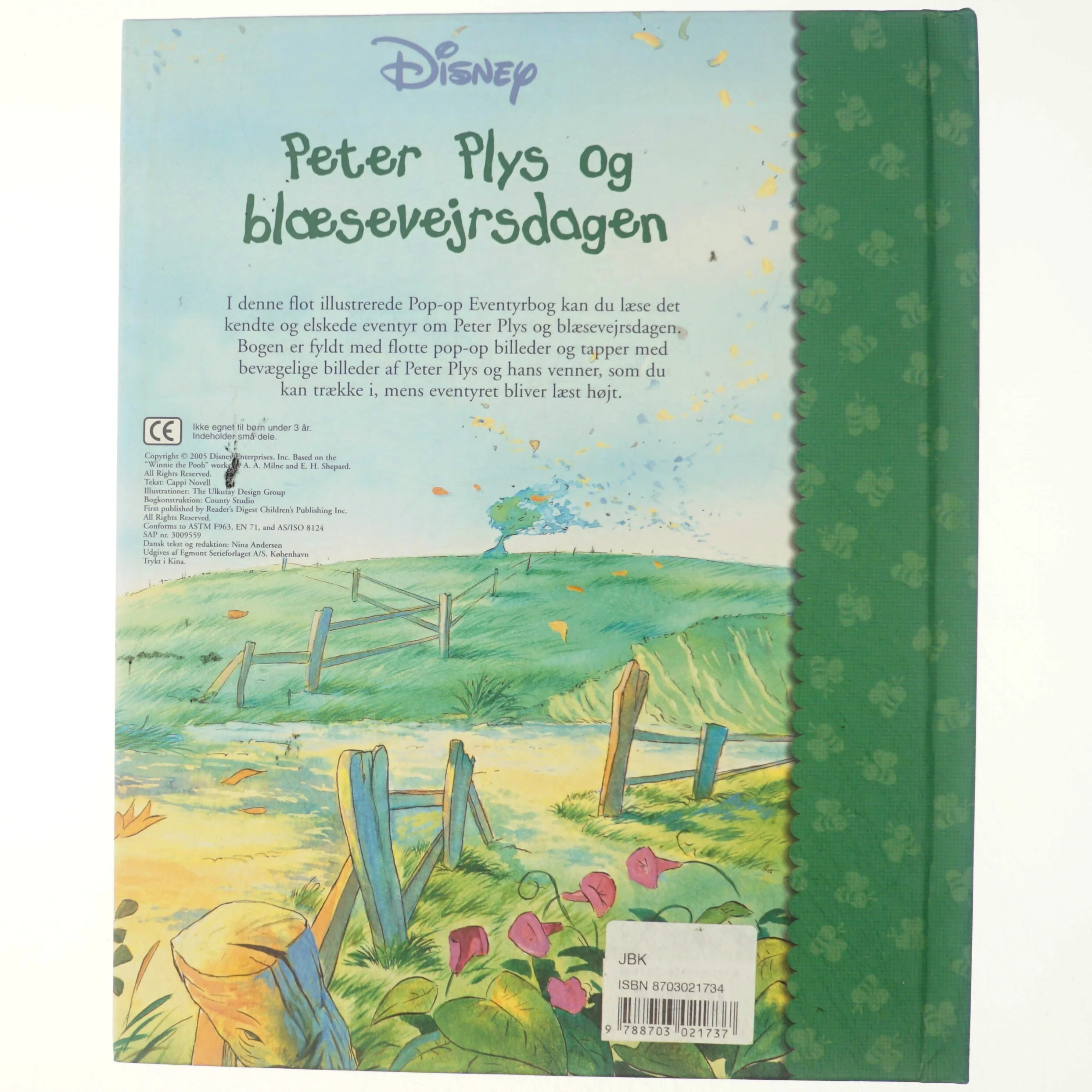 Peter Plys og blæsevejrsdagen af Cappi Novell, A. A. Milne, Ernest H. Shepard, Walt Disney (firma) (Bog)