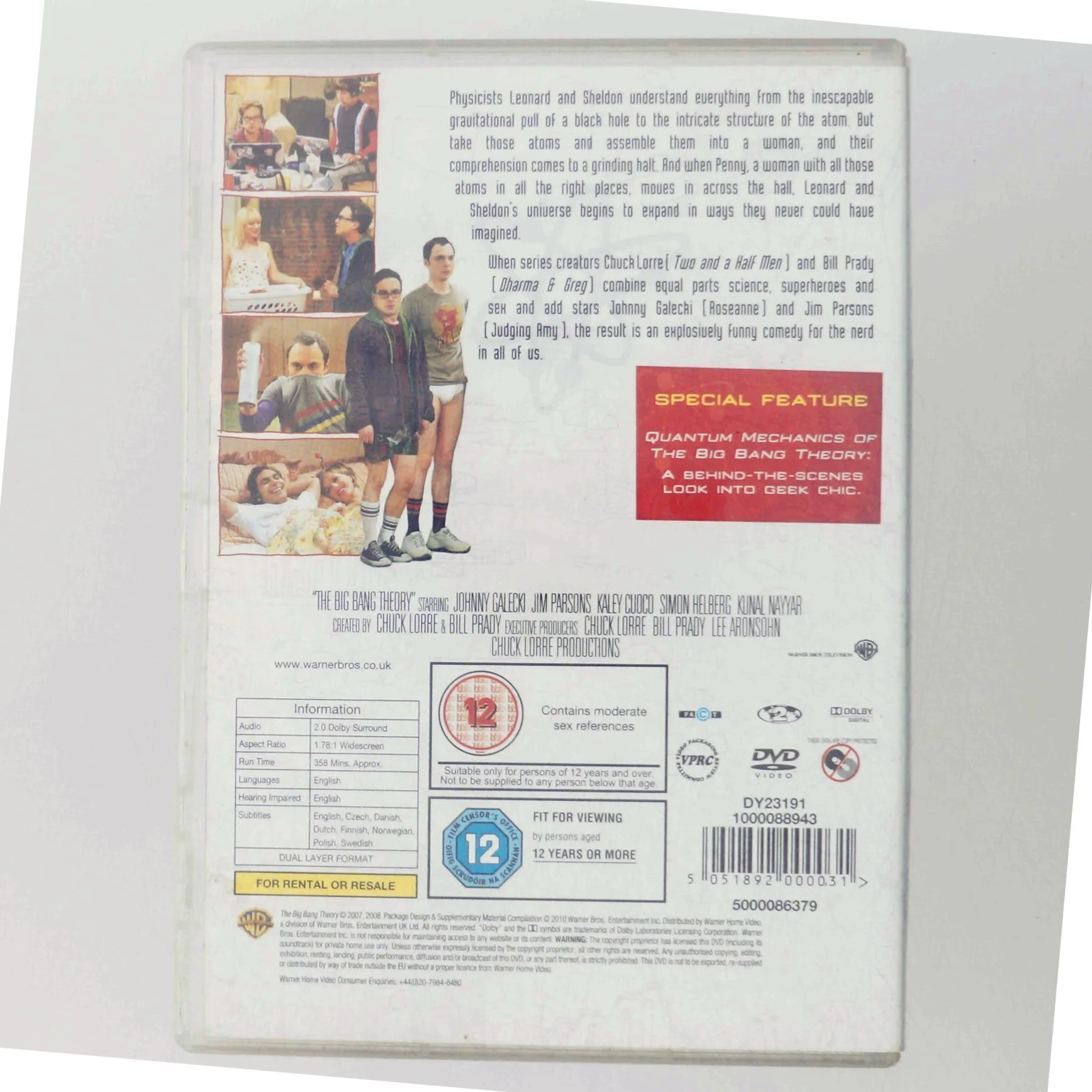 The Big Bang Theory - Første Sæson DVD fra Warner Bros