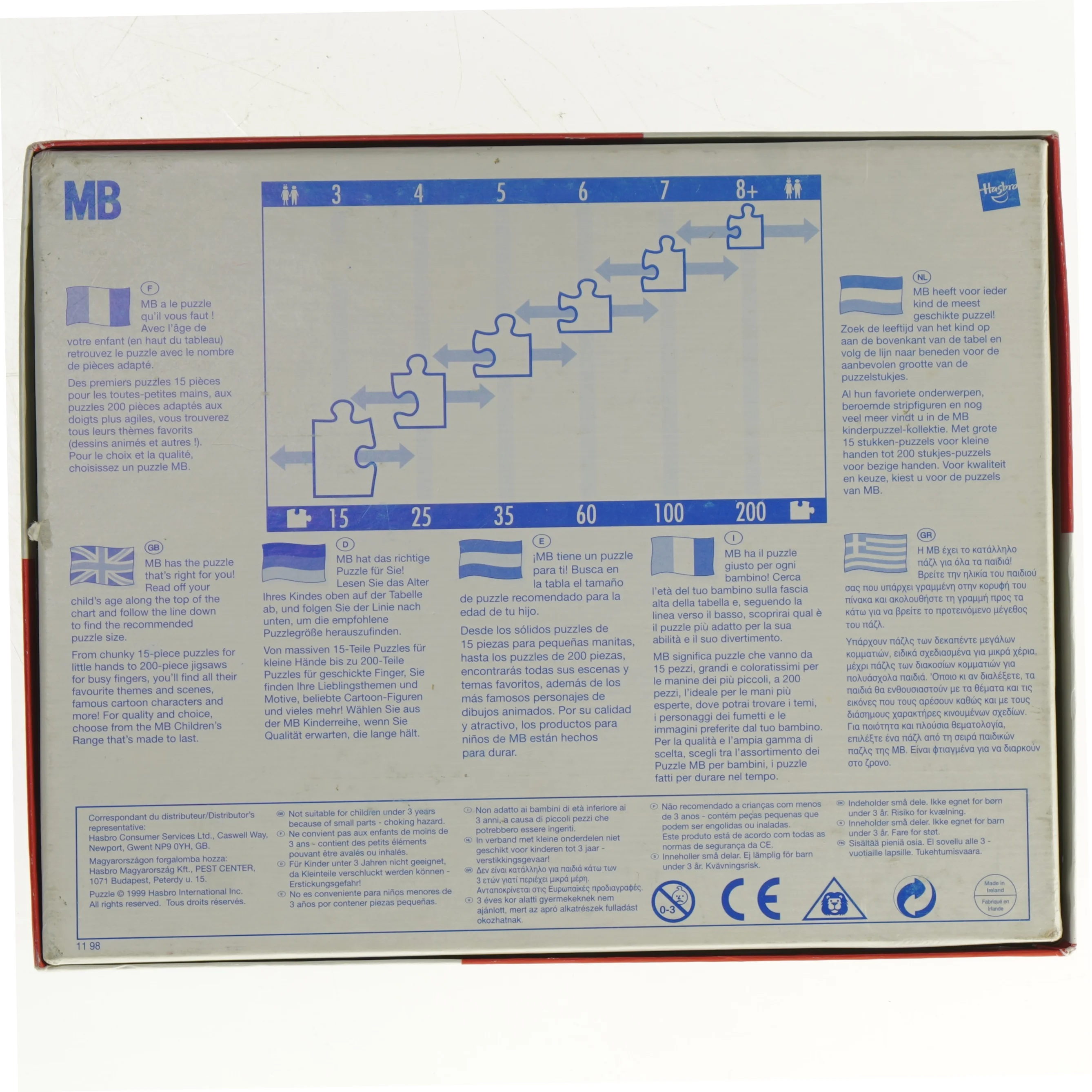 Puslespil, 3x50 fra Hasbro (str. 25 x 20 cm)