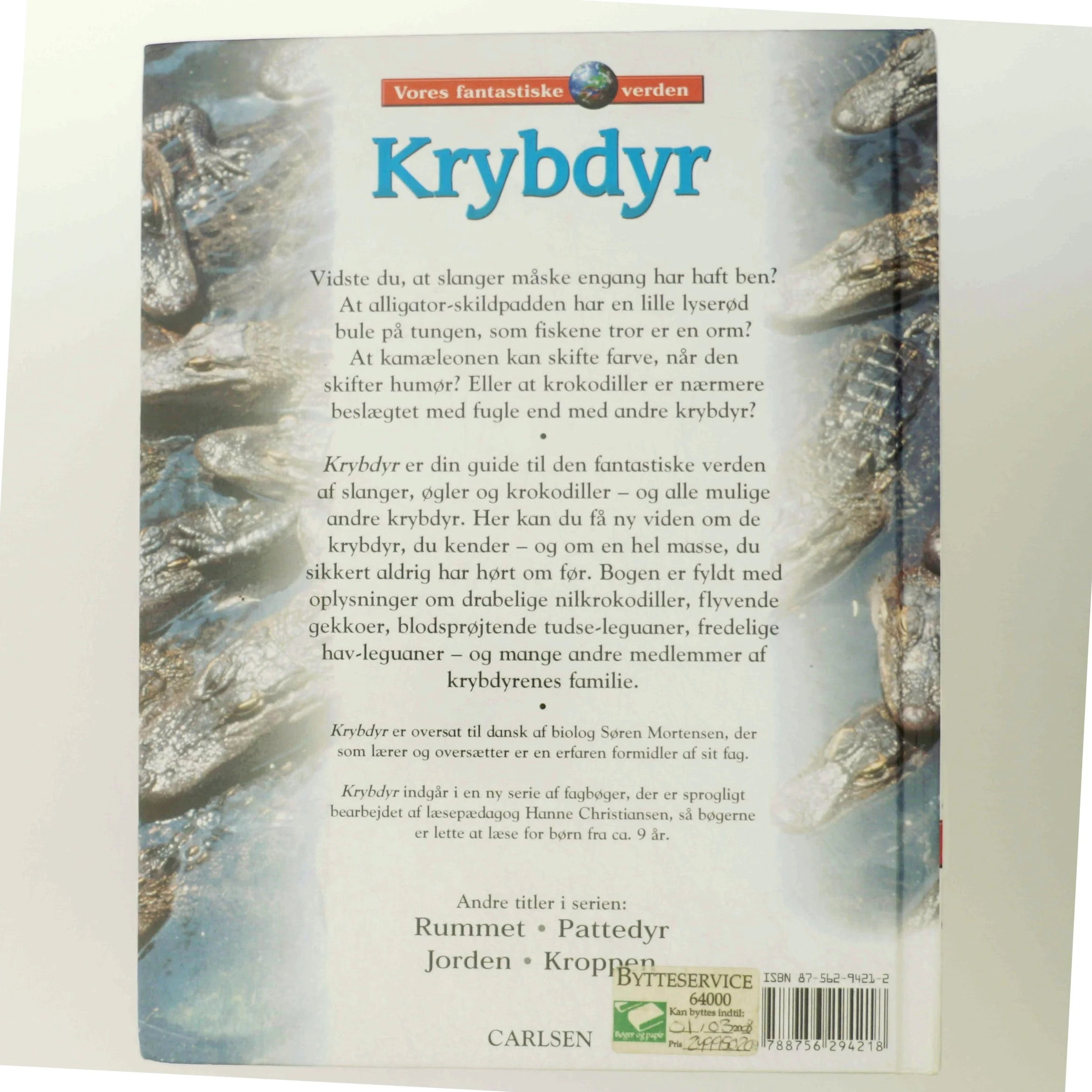 Krybdyr af Simon Holland (Bog)