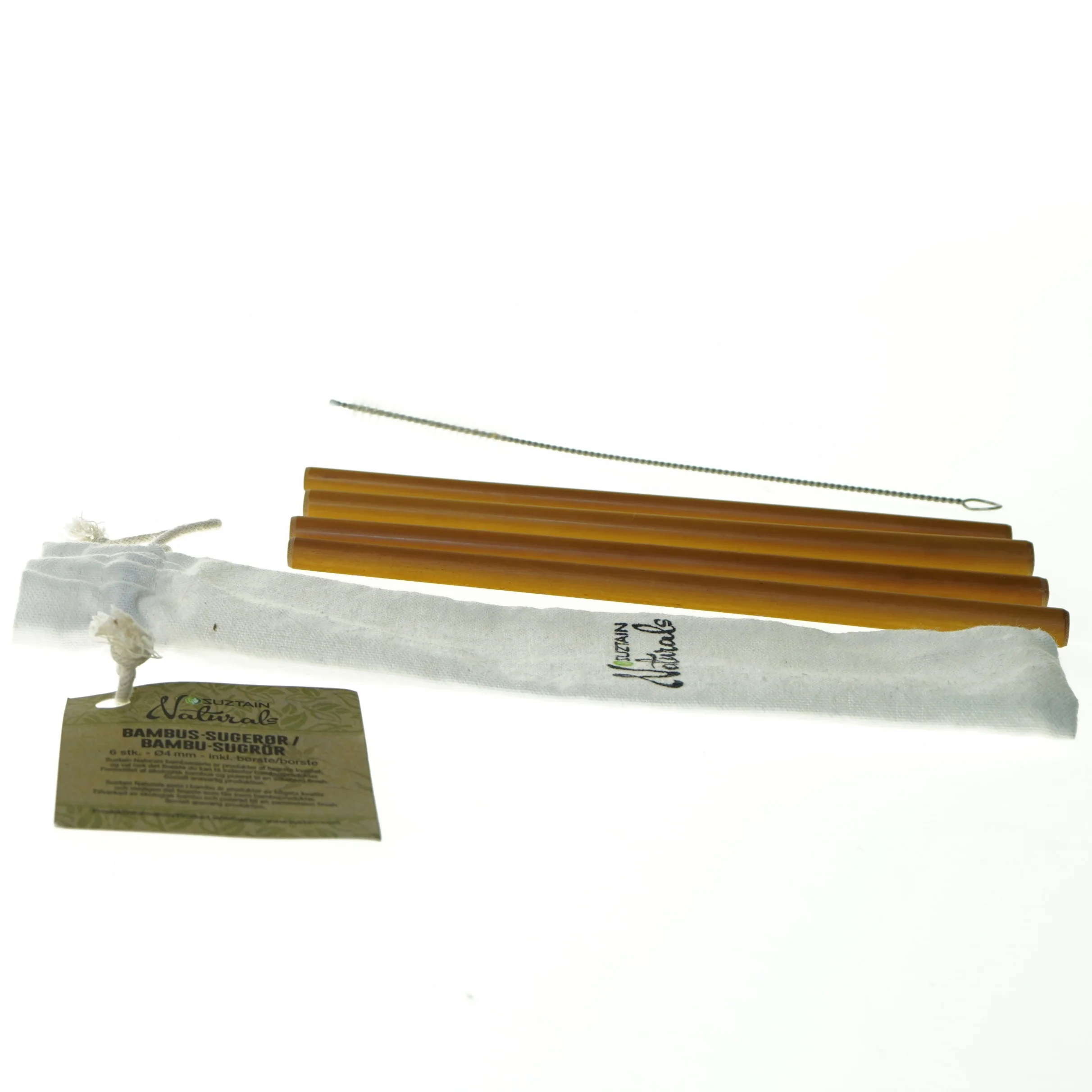 Bambus sugerør fra Naturals (str. 20 cm)