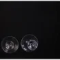 Lysestager af glas (str. 16 x 10 cm og 8 x 10 cm)