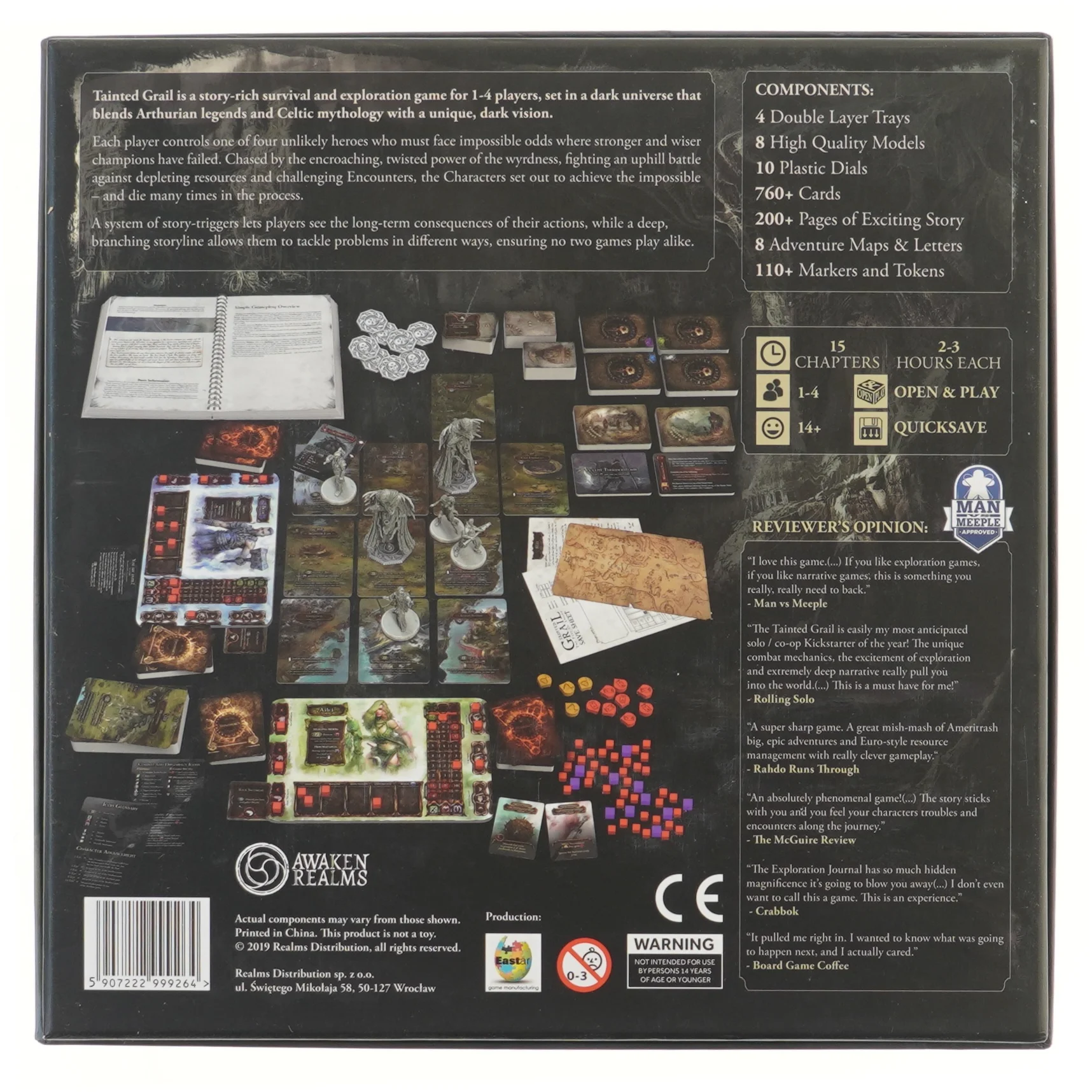 Tainted Grail: The Fall of Avalon brætspil fra Awaken Realms (str. 31x31 cm)