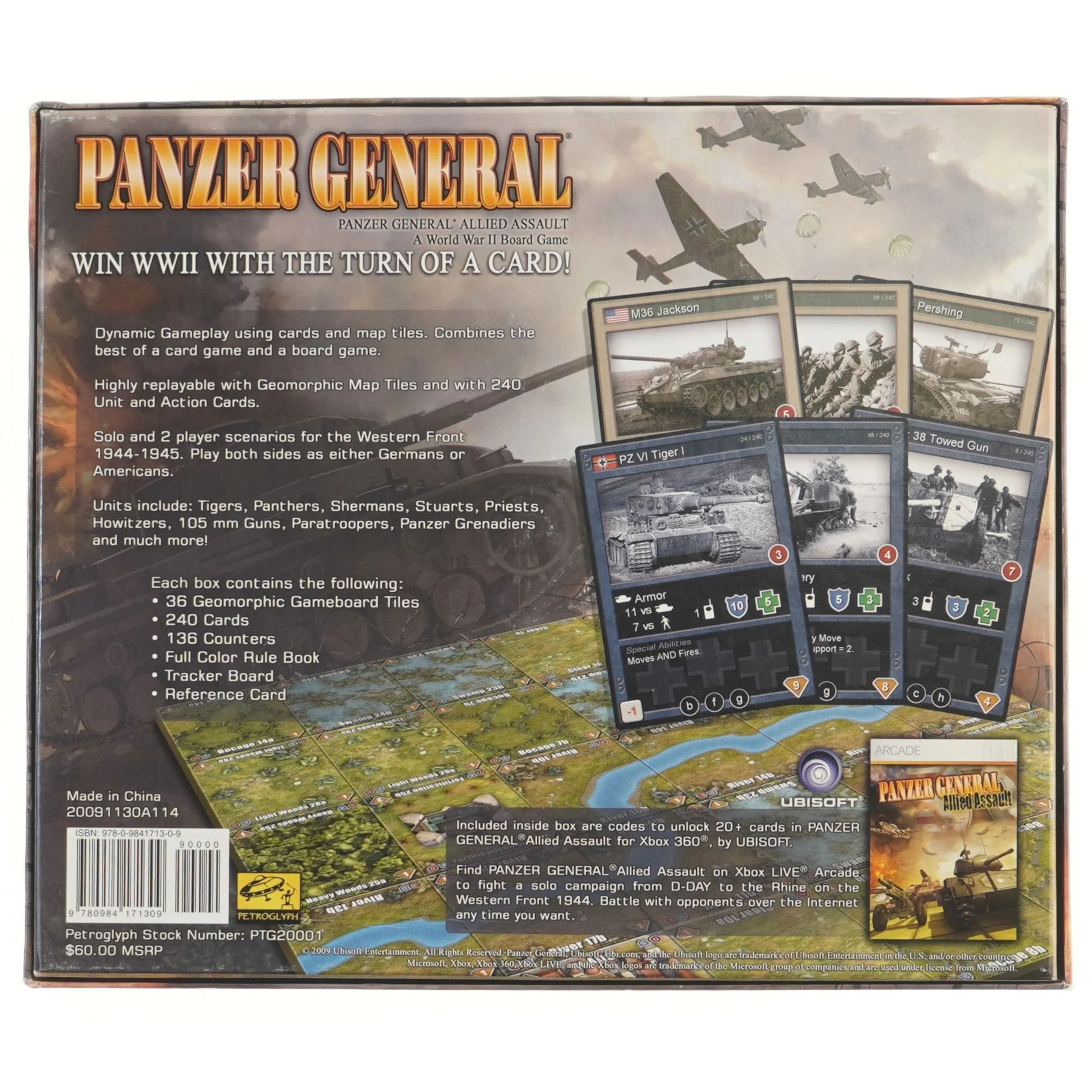 Panzer General Allied Assault brætspil fra Ubisoft (str. 36x30 cm)