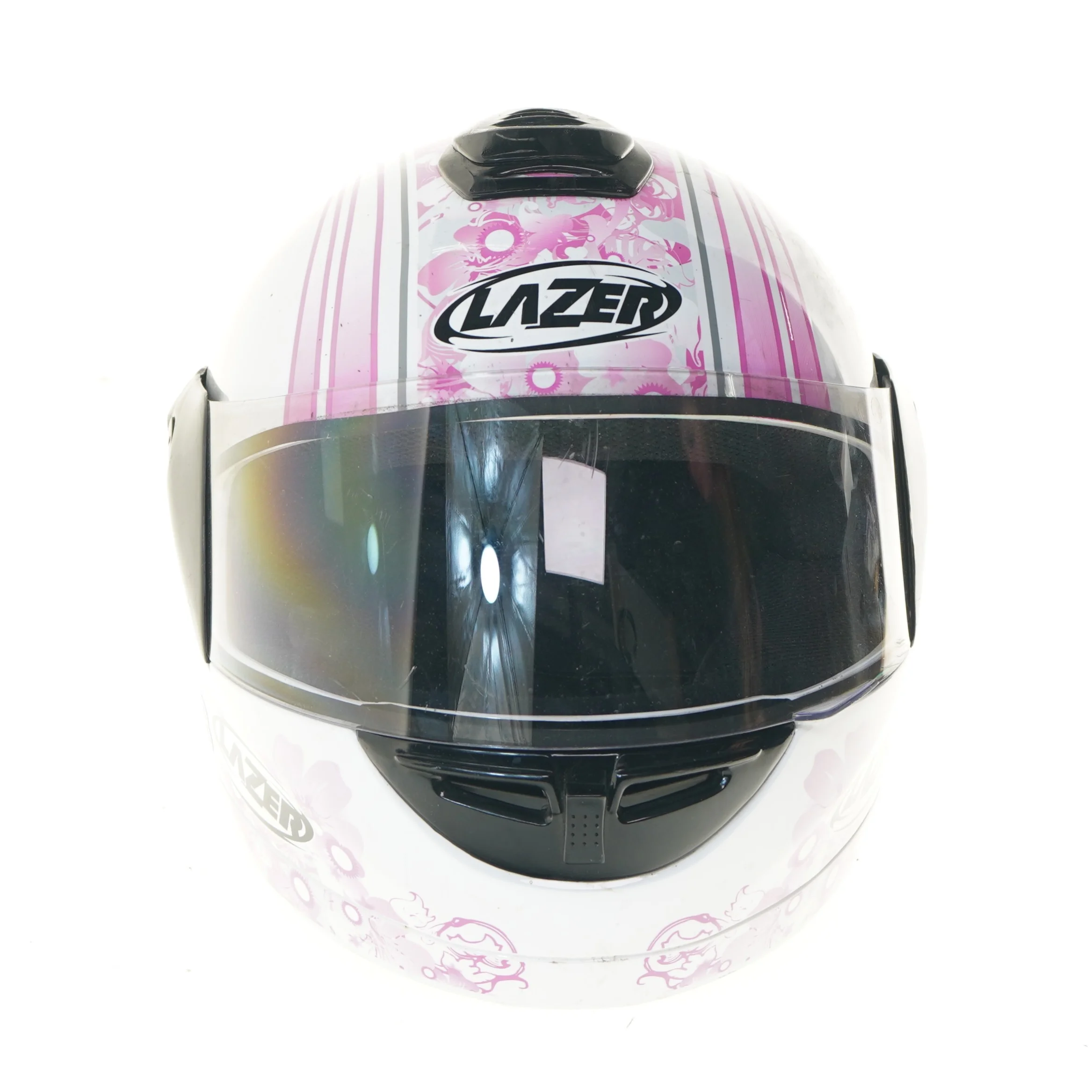 Lyserød motorcykelhjelm fra Lazer (str. 27,5 cm)