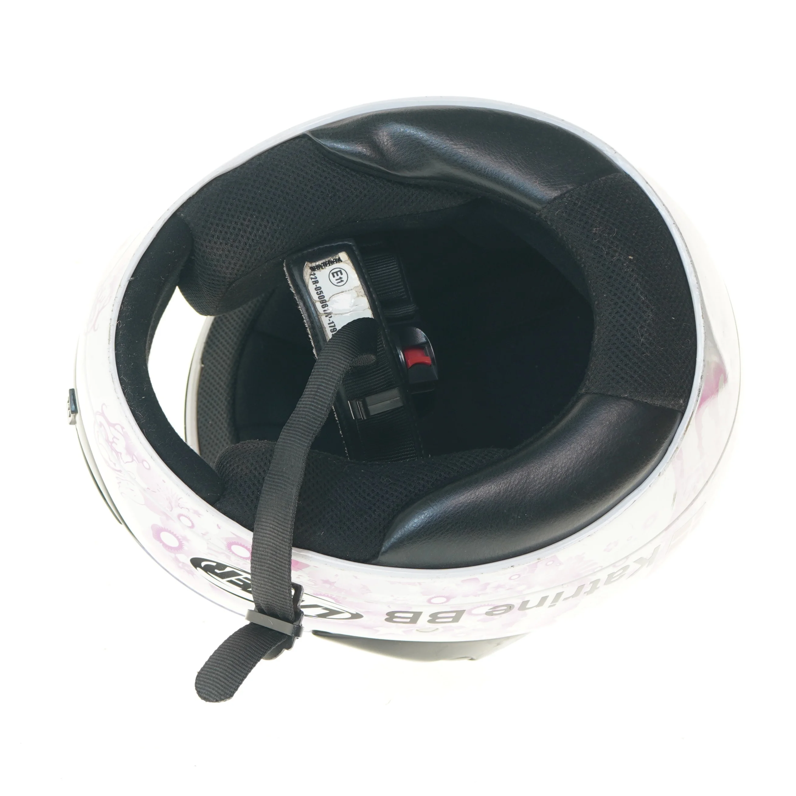 Lyserød motorcykelhjelm fra Lazer (str. 27,5 cm)