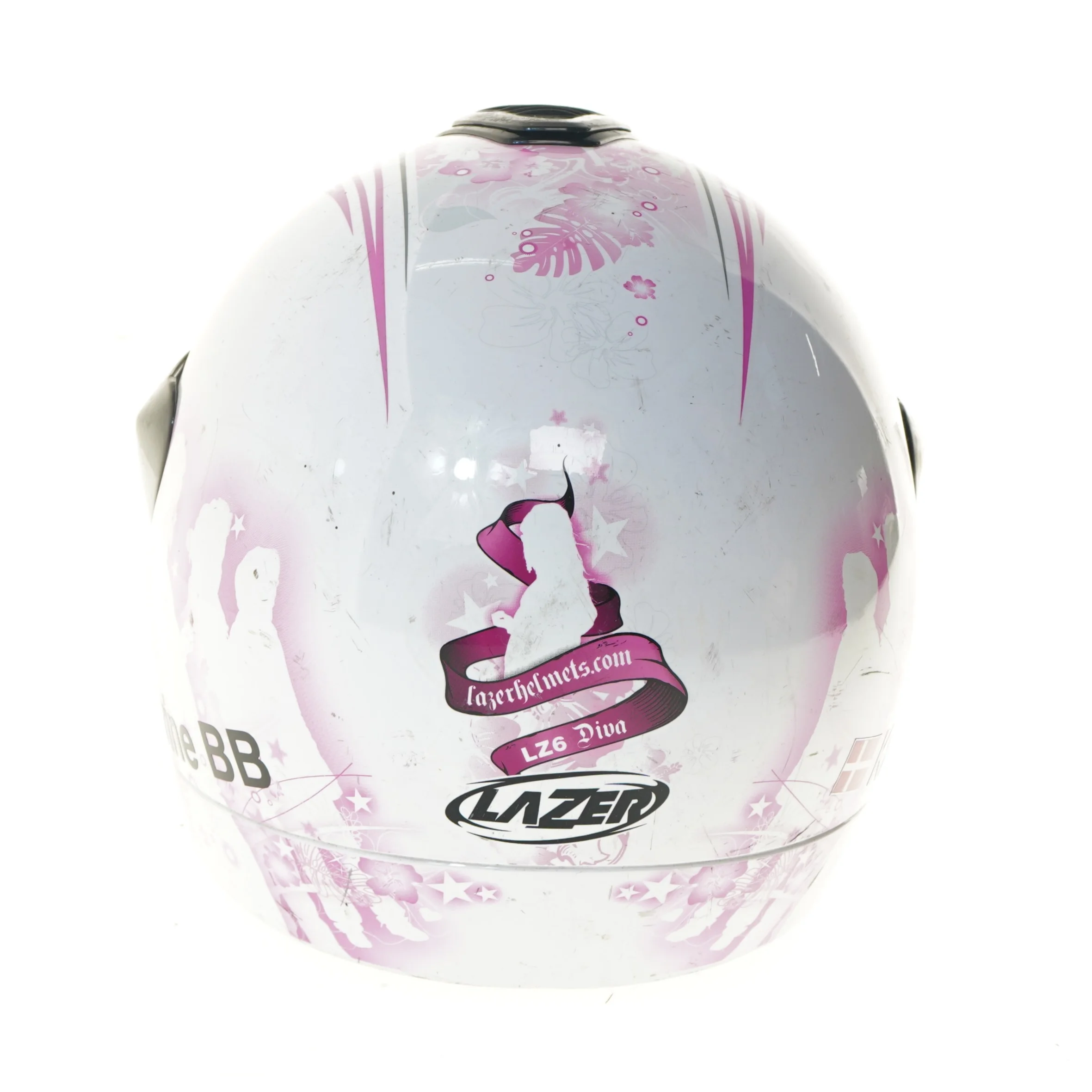 Lyserød motorcykelhjelm fra Lazer (str. 27,5 cm)