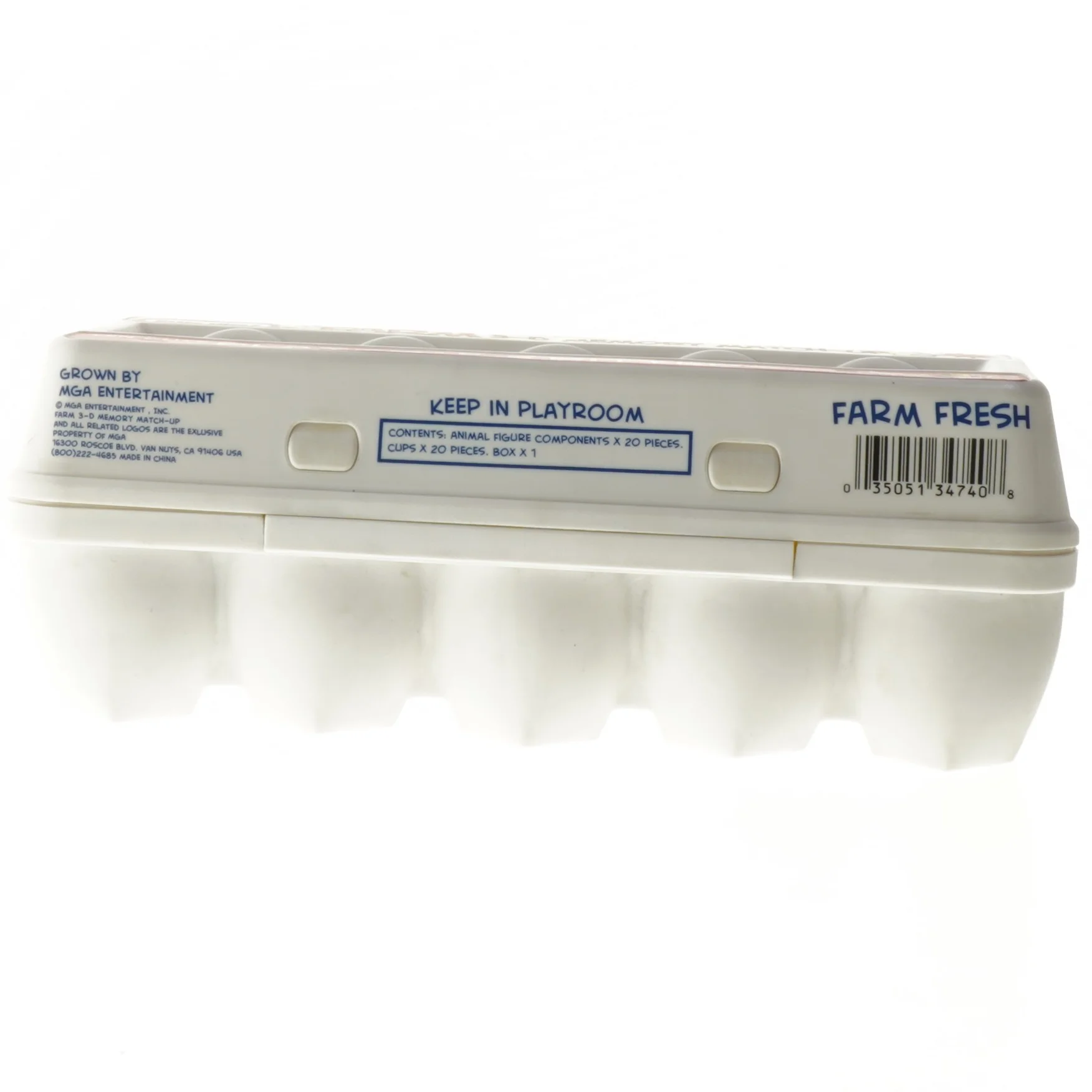 Legetøjsæggebakke med plastikkyllinger