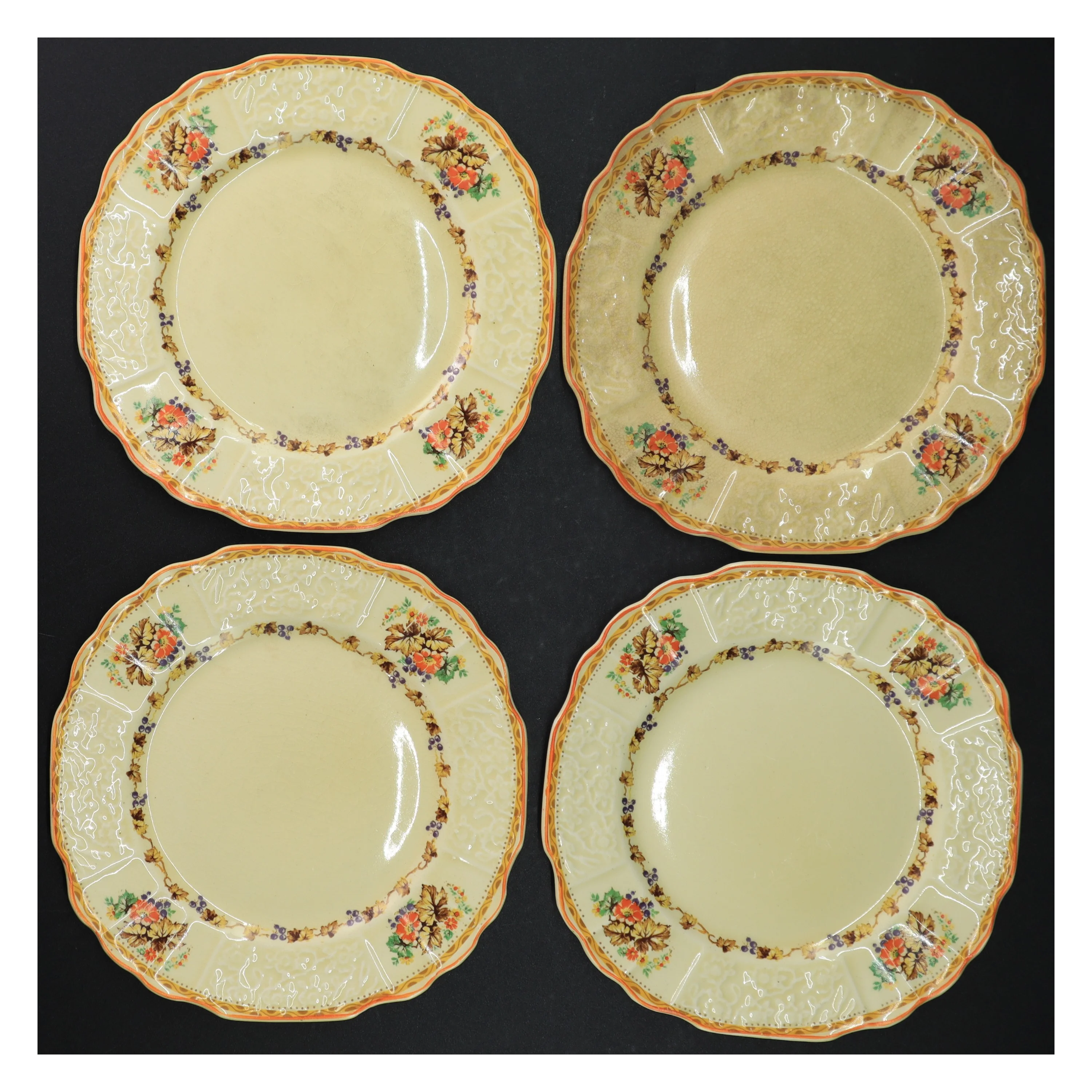 Dekorative porcelænstallerkner (str. Ø. 17 cm)