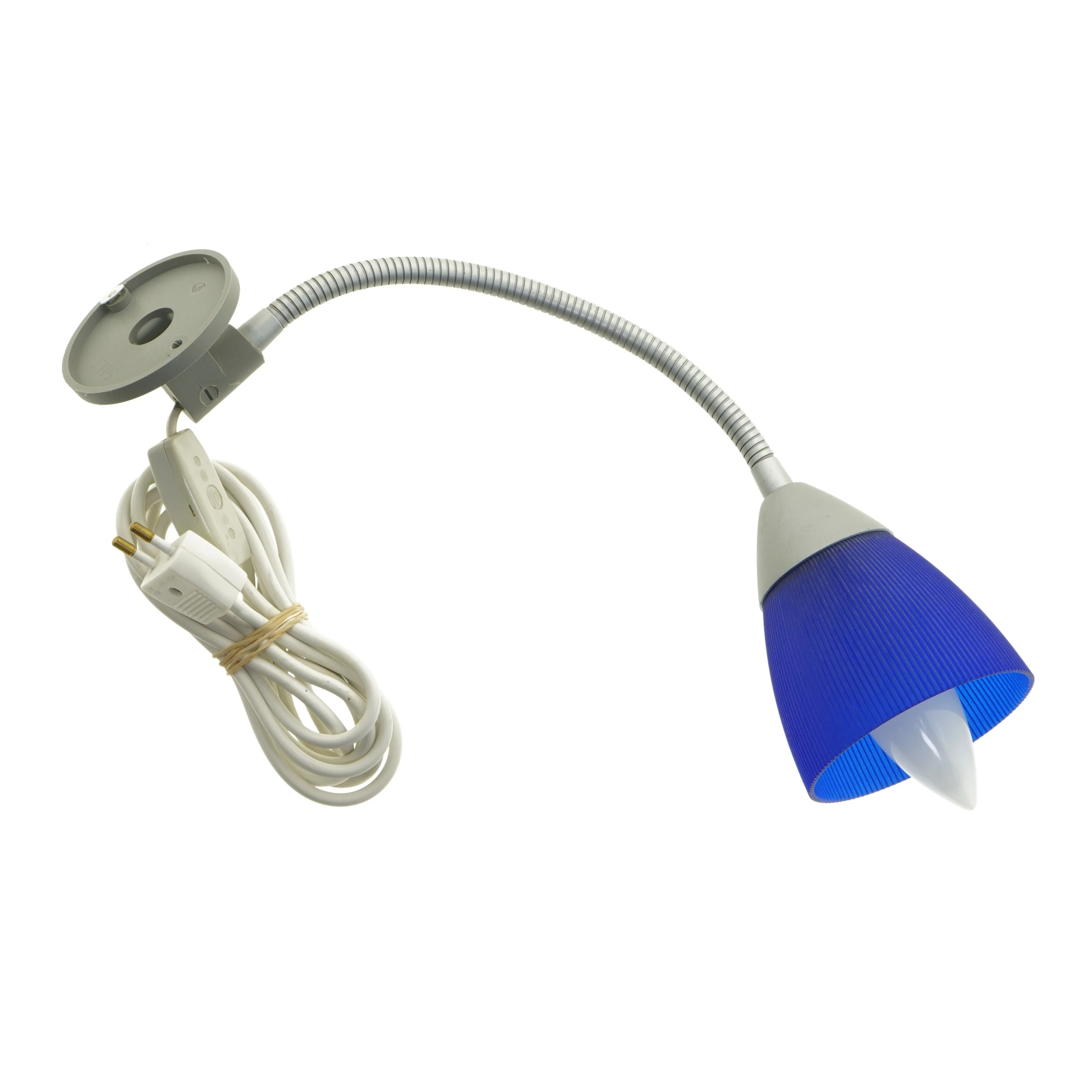 Væglampe med blå skærm (str. 43 cm)