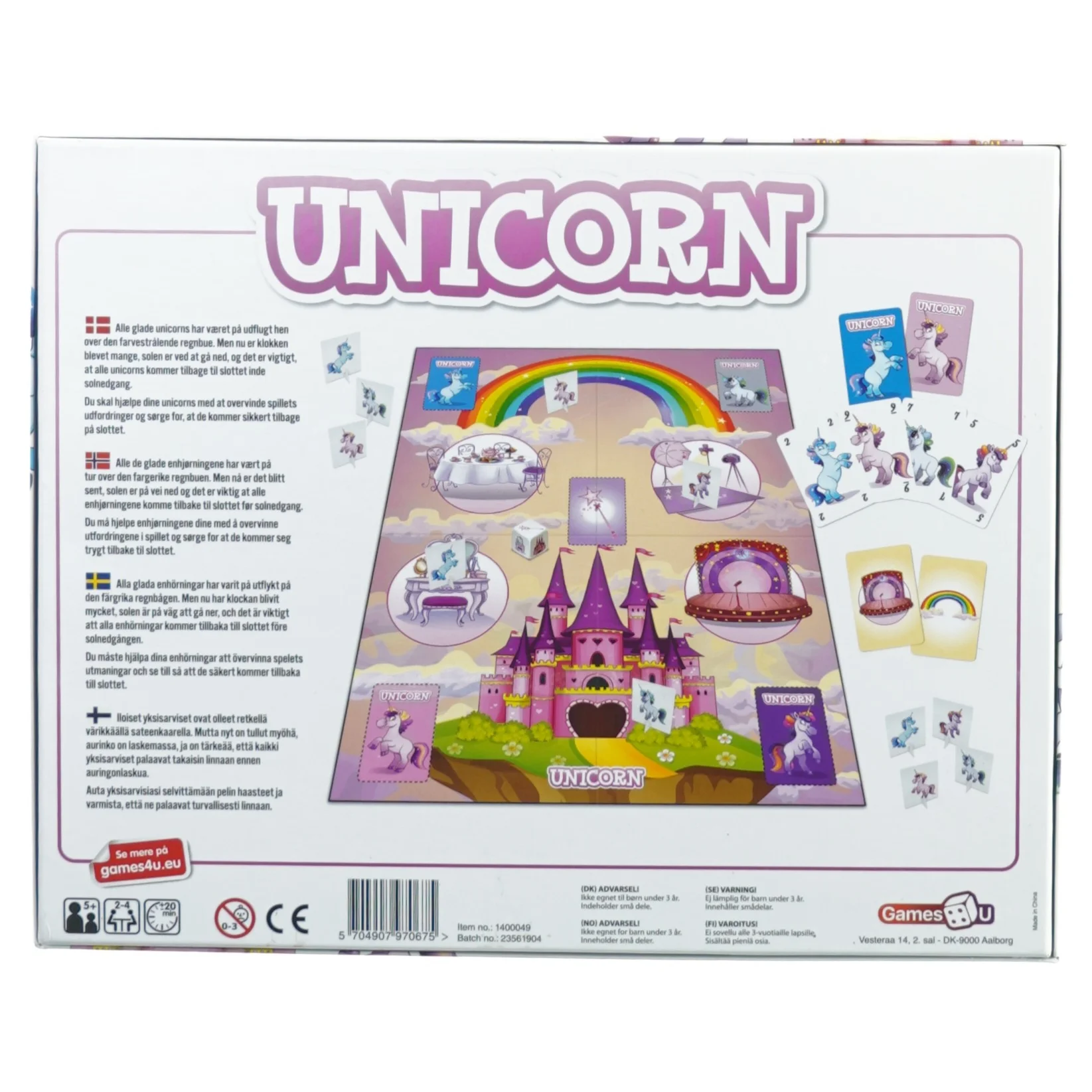 Unicorn spil fra Games For You (str. 28 x 22 x 4 cm)