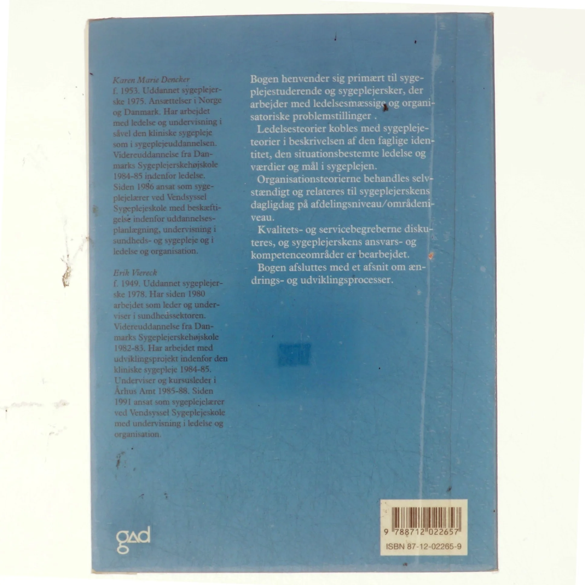 Ledelse og sygepleje (Bog)