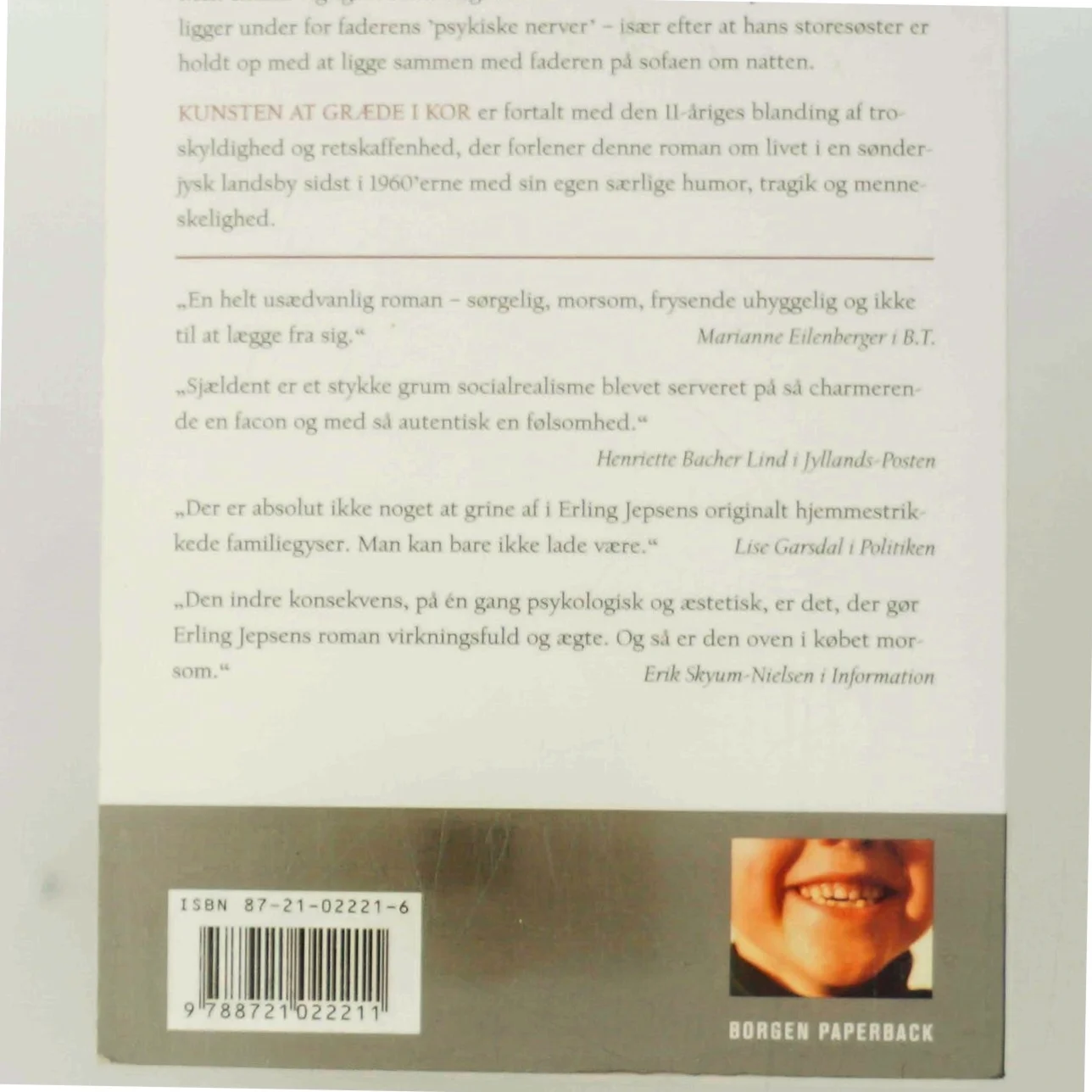 Kunsten at græde i kor : roman af Erling Jepsen (f. 1956) (Bog)