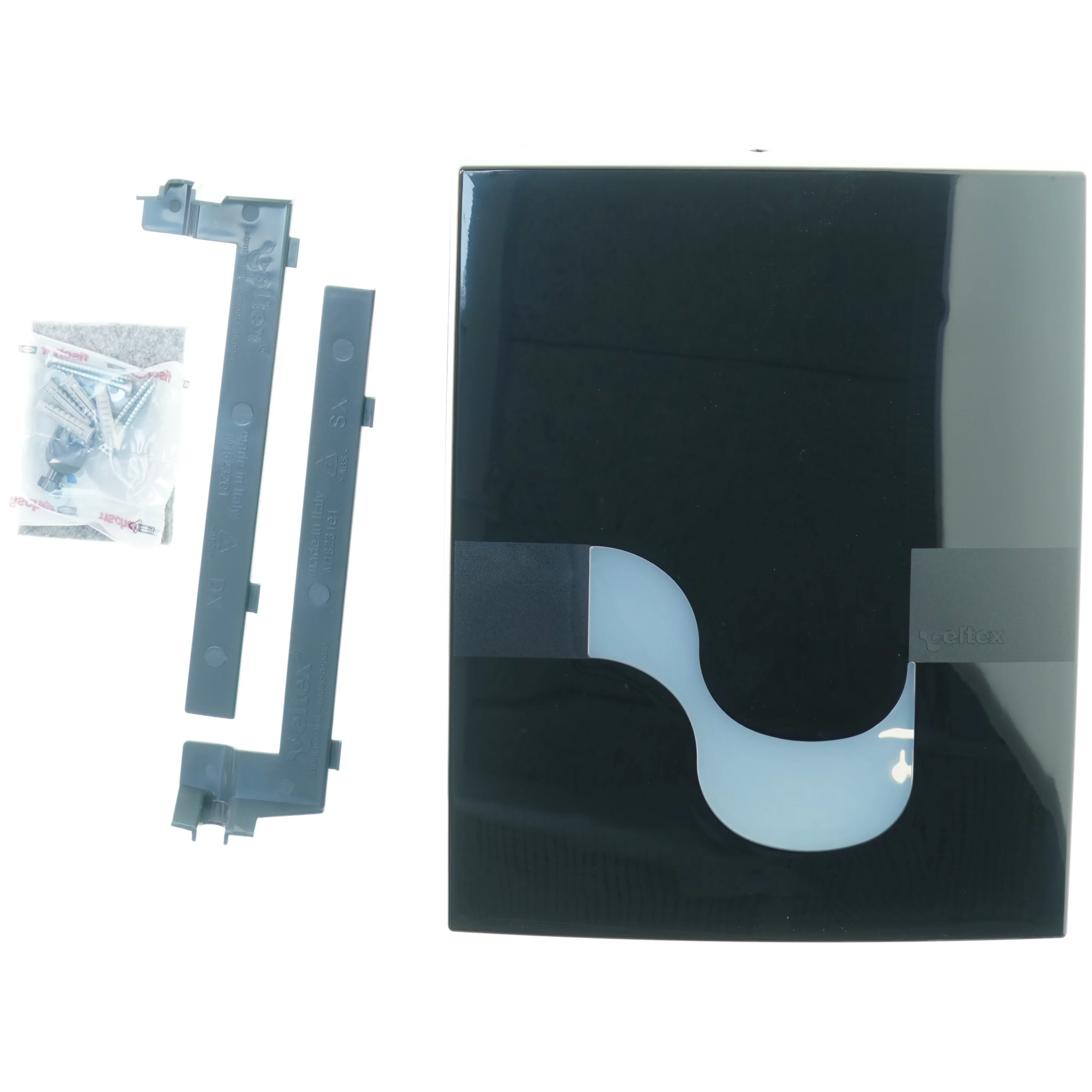 Dispenser folded hand towel mega mini 9 2 1 0 0 black fra Celtex (str. 36 x 28 x 12 cm)