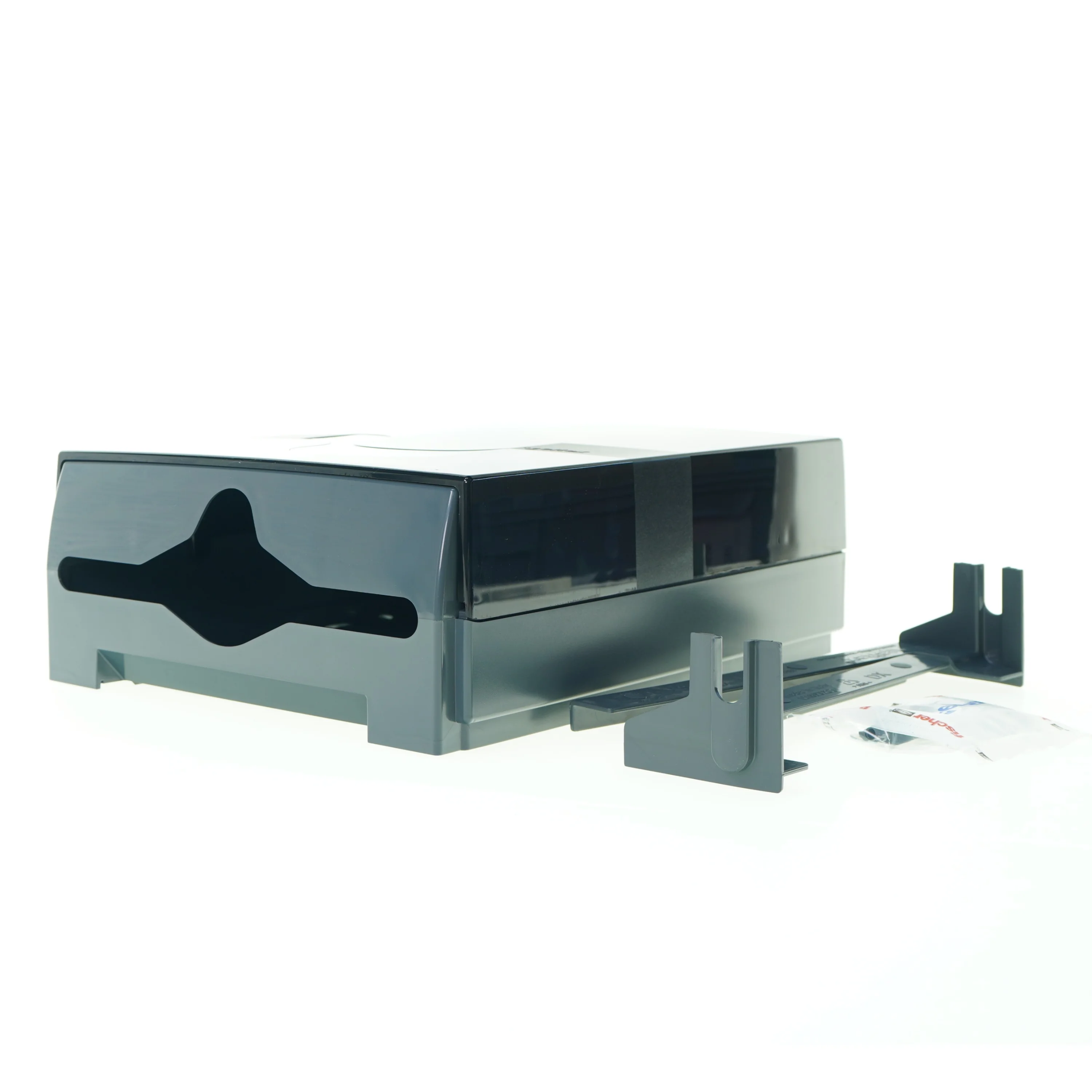 Dispenser folded hand towel mega mini 9 2 1 0 0 black fra Celtex (str. 36 x 28 x 12 cm)