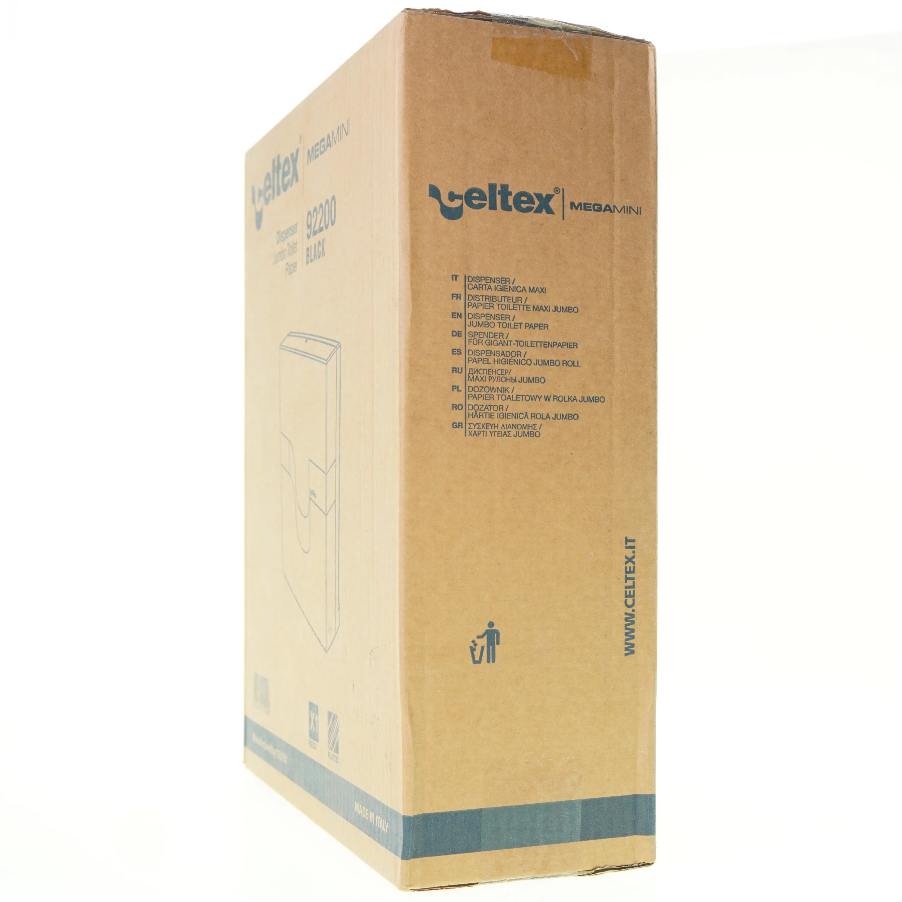 Dispense jumbo toilet paper mega mini 9 2 2 0 0 black fra Celtex (str. 39 x 33 x 13)