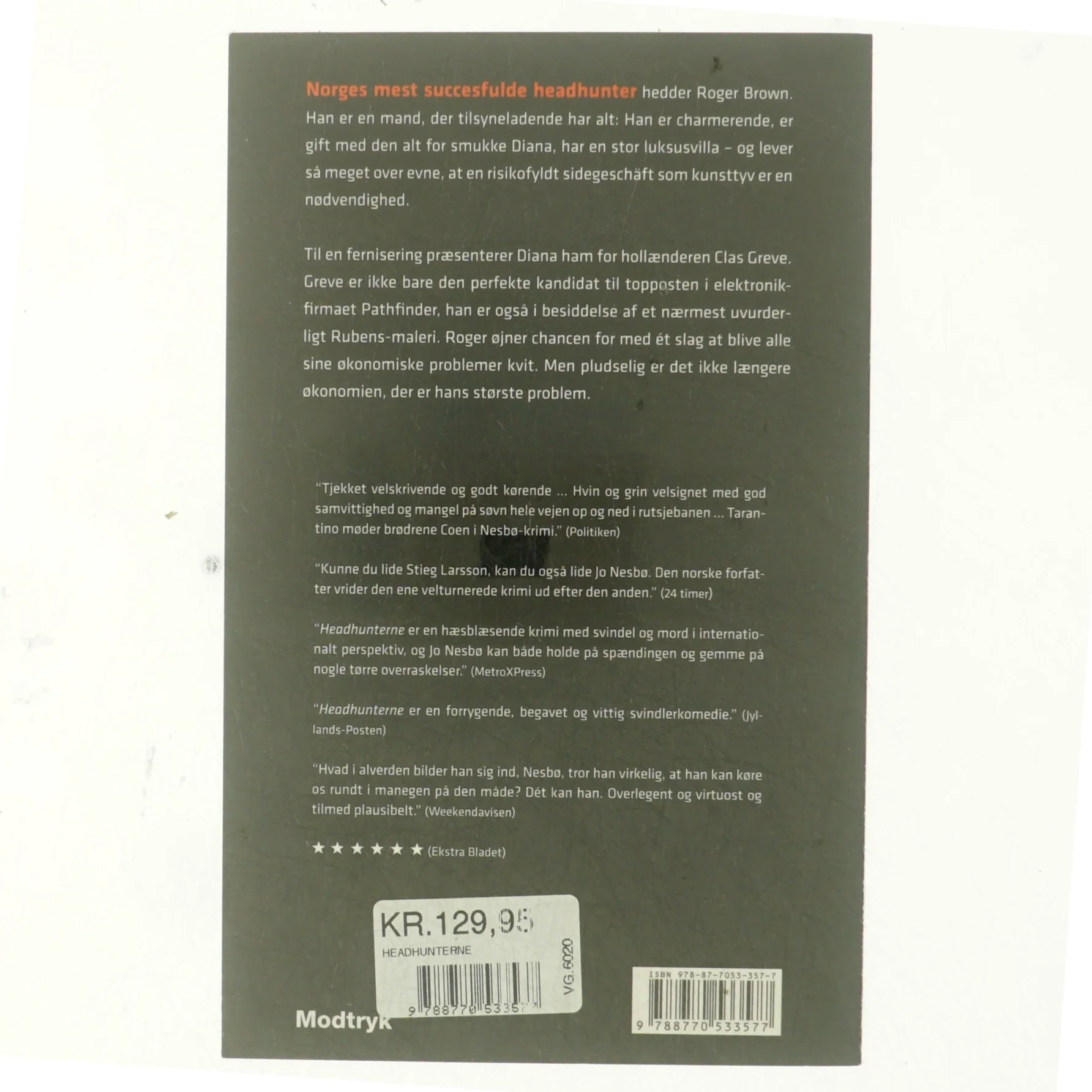 Headhunterne af Jo Nesbø (Bog)