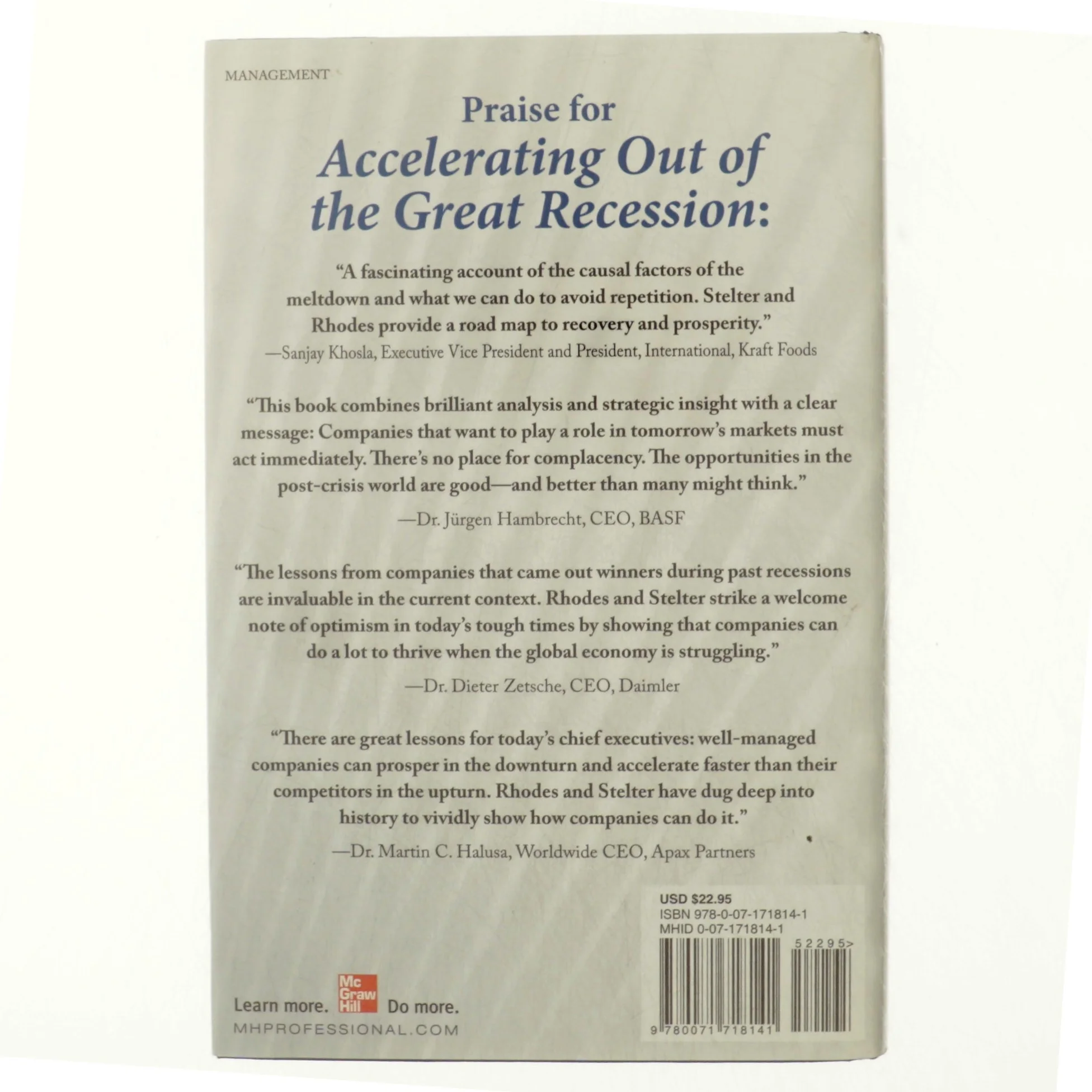 Accelerating out of the great recession : how to win in a slow-growth economy af David Rhodes (Bog)