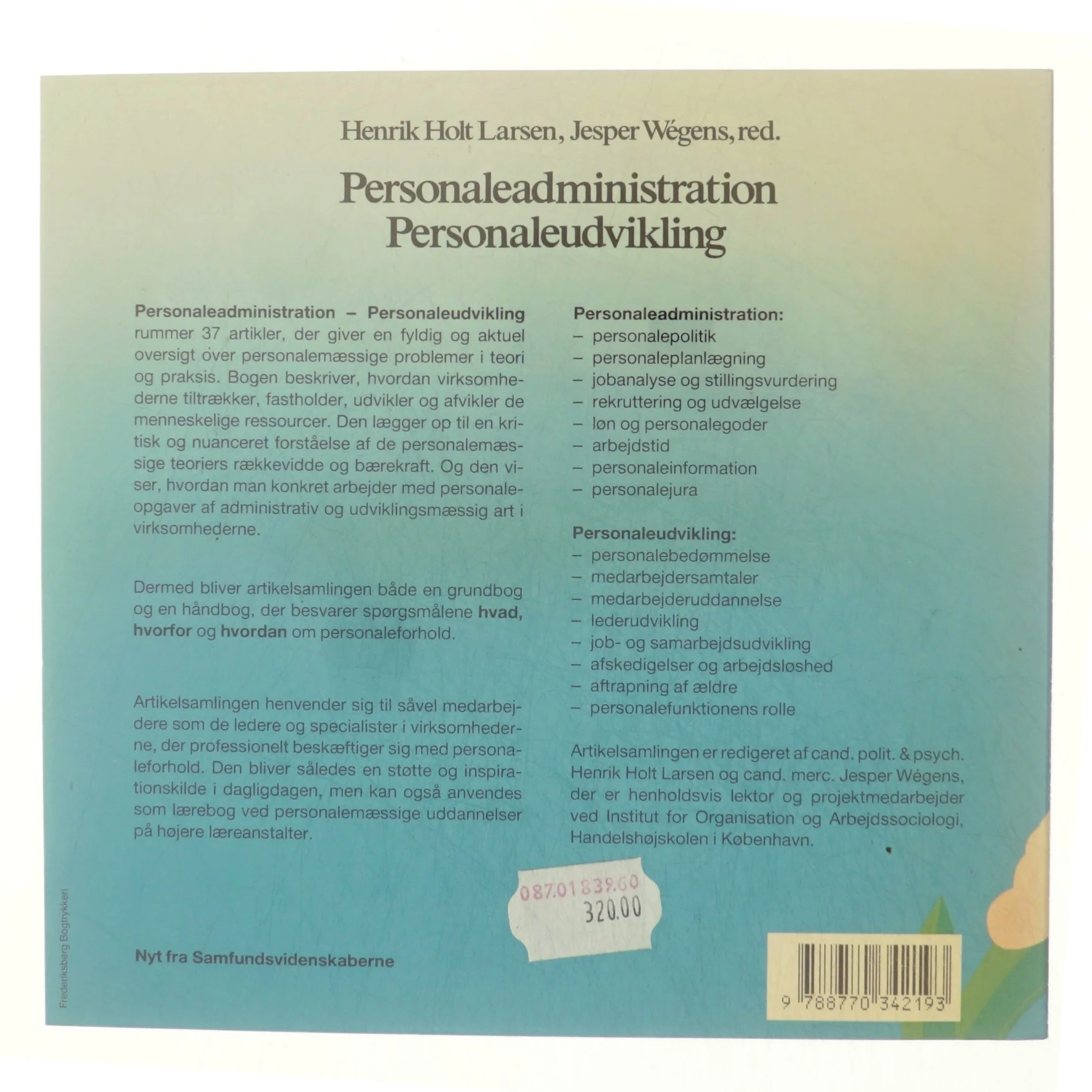 Personaleadministration personaleudvikling af Henrik Holt Larsen