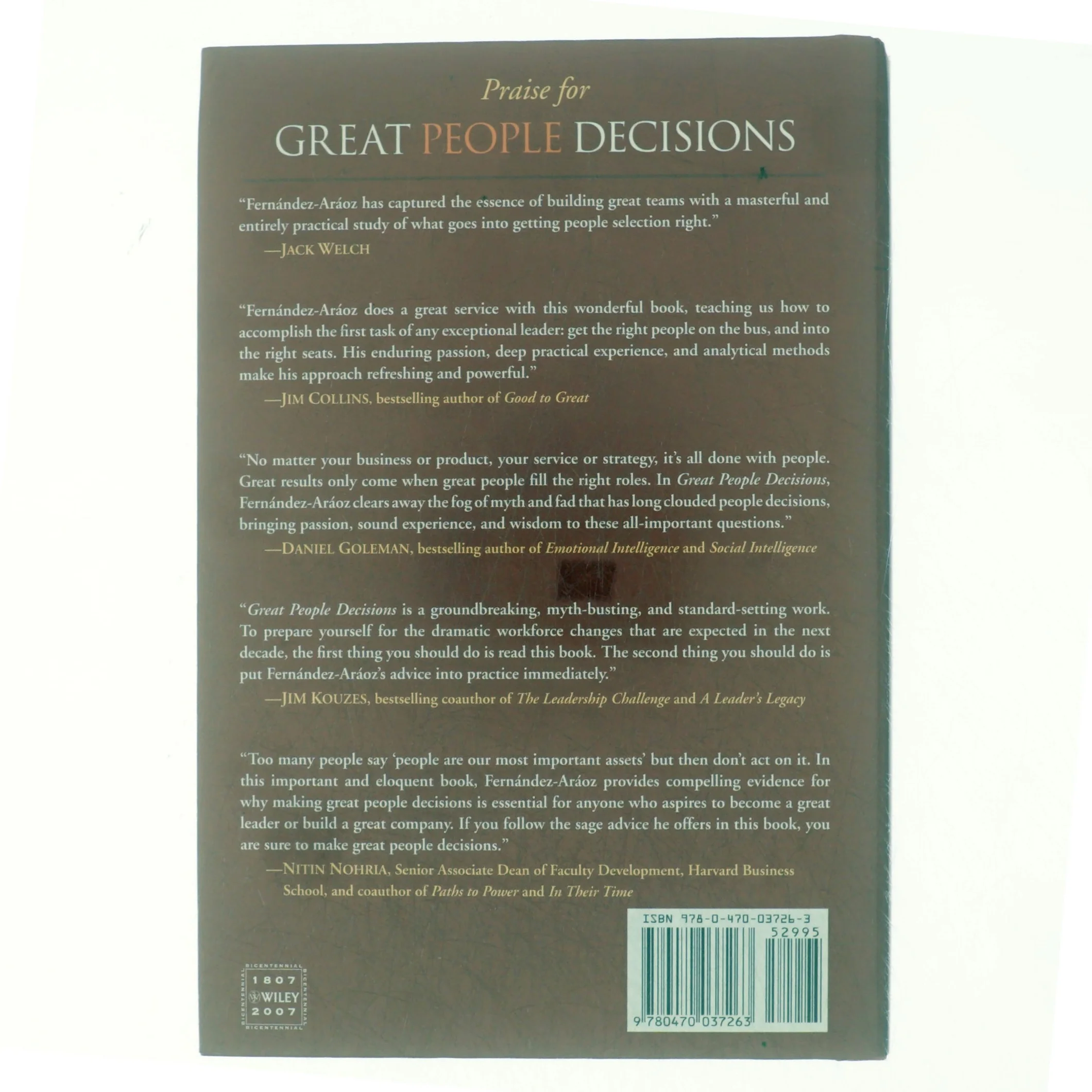 Great people decisions : why they matter so much, why they are so hard, and how you can master them (Bog)
