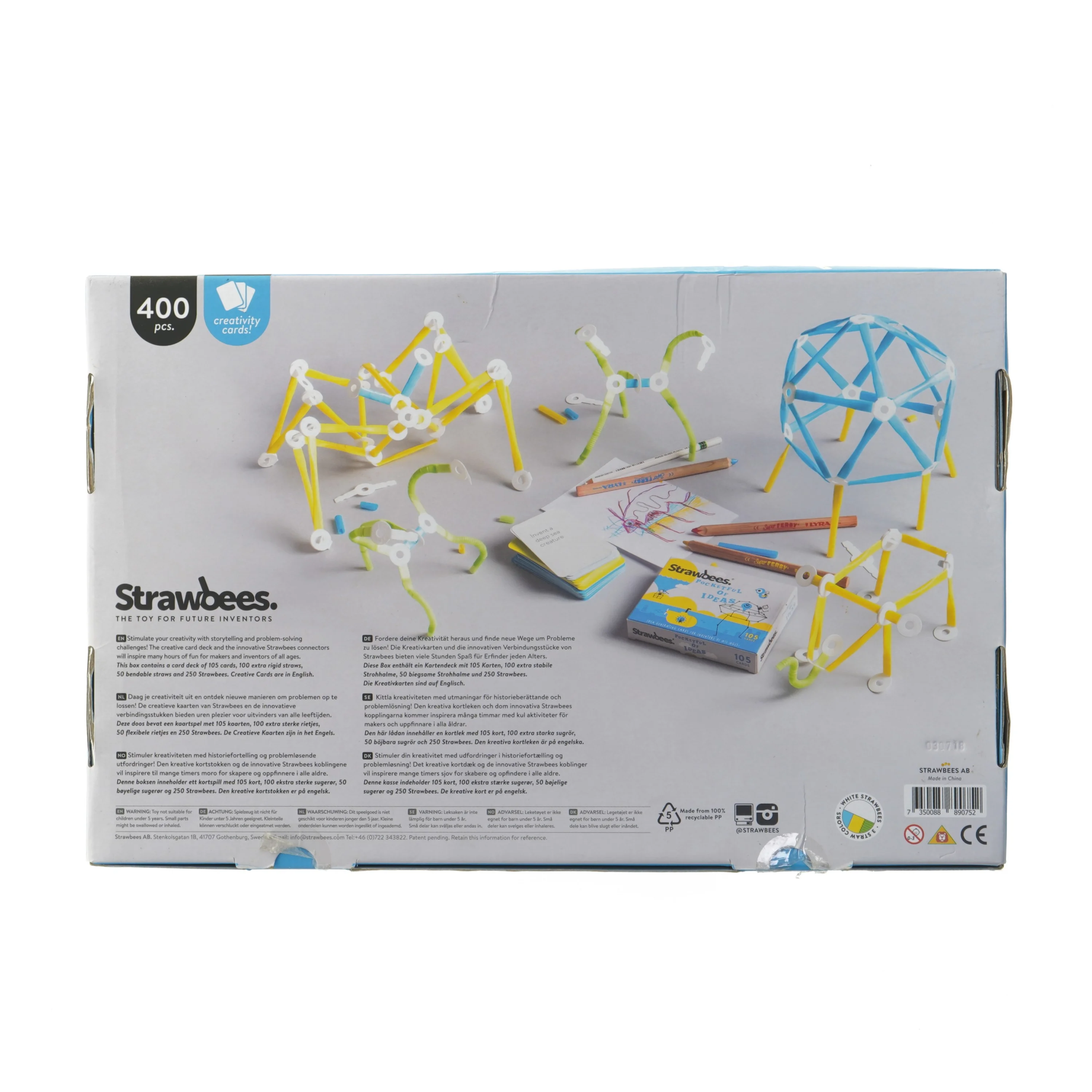 Strawbees Imagination Kit byggesæt fra Strawbees (str. 5x25x38 cm)