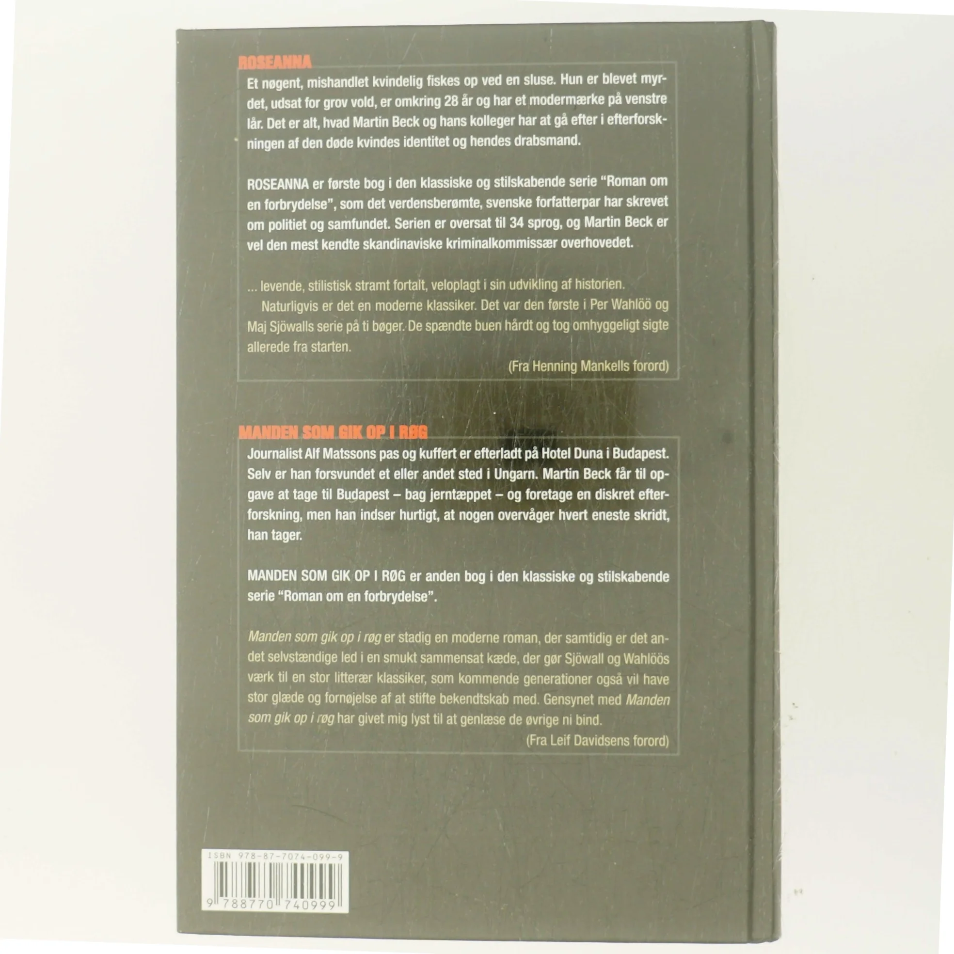 Roseanna : Manden som gik op i røg (Ved Bjarne Nielsen) (Bog)