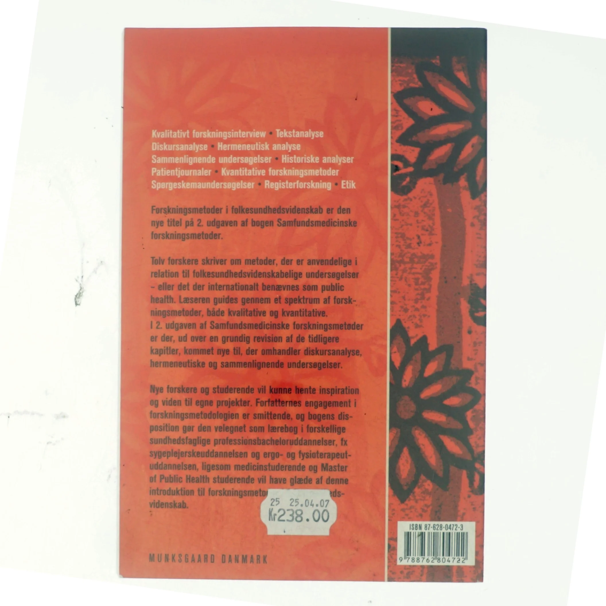 Forskningsmetoder i folkesundhedsvidenskab (Bog)