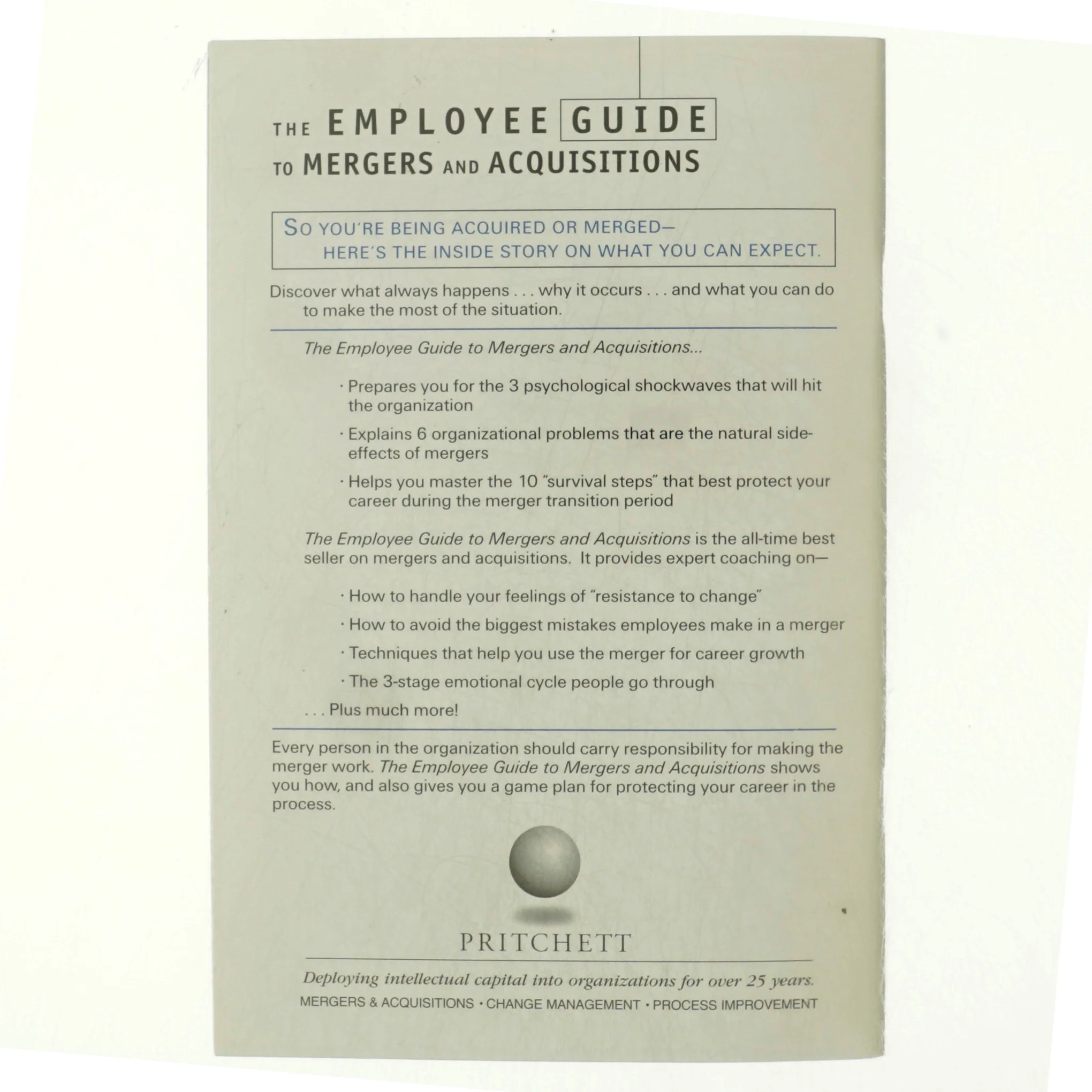 The employee guide to mergers and aquisitions