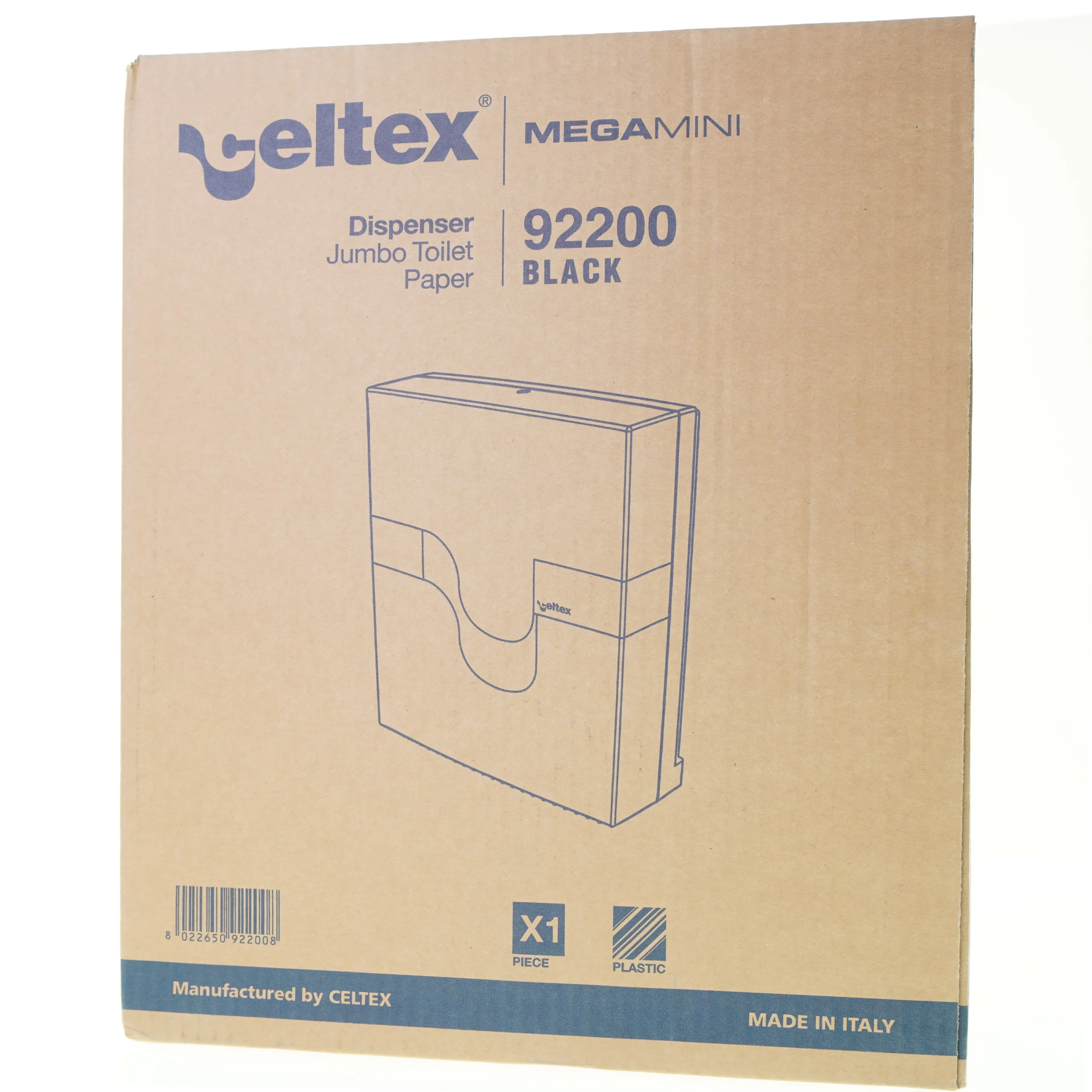 Dispenser jumbo toilet paper mega mini 9 2 2 0 0 black fra Celtex (str. 39 x 33 x 13)