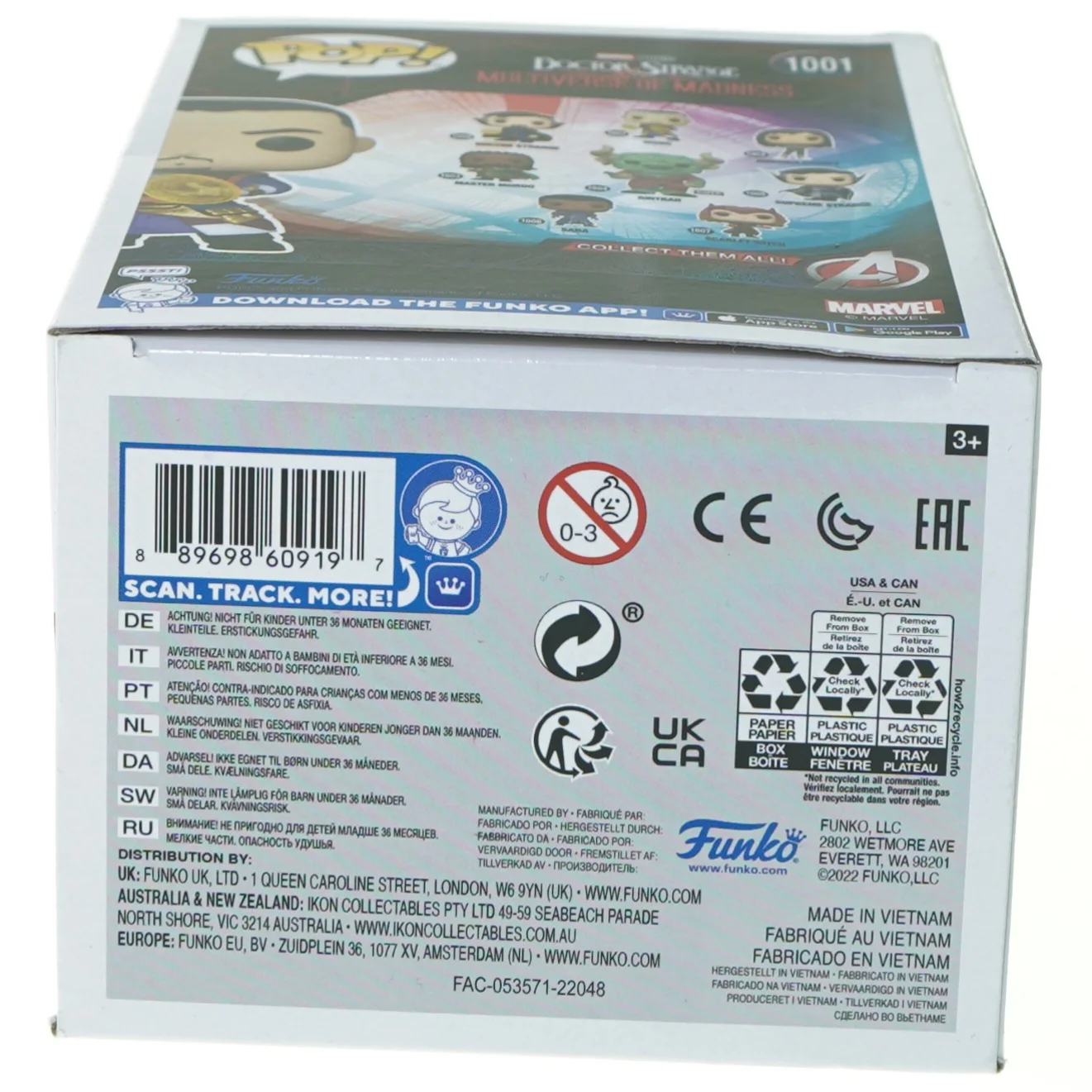 Funko pop figur: Ddoctor Strange Wong fra Marvel (str. 11 x 16 cm)