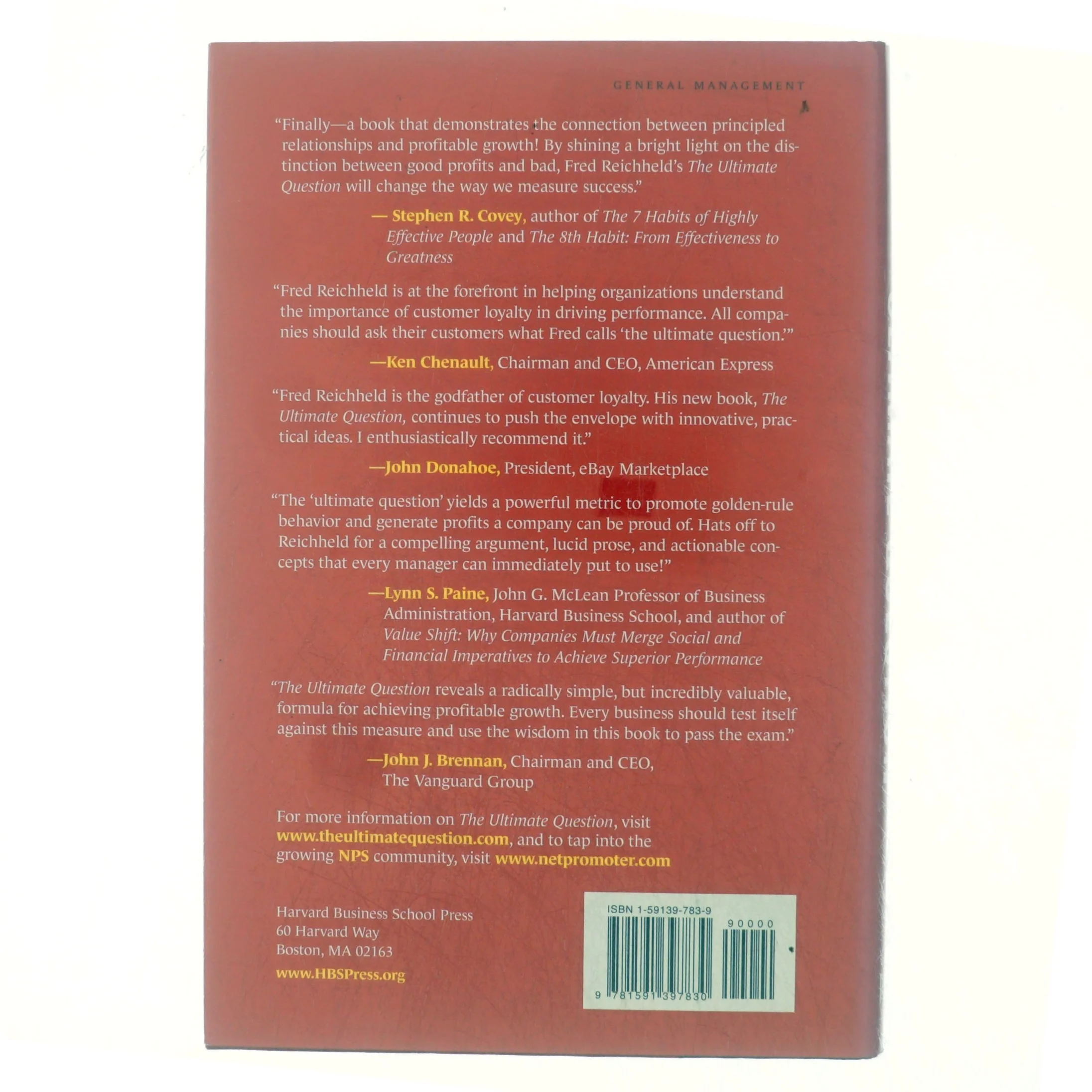 The ultimate question : driving good profits and true growth (Bog)