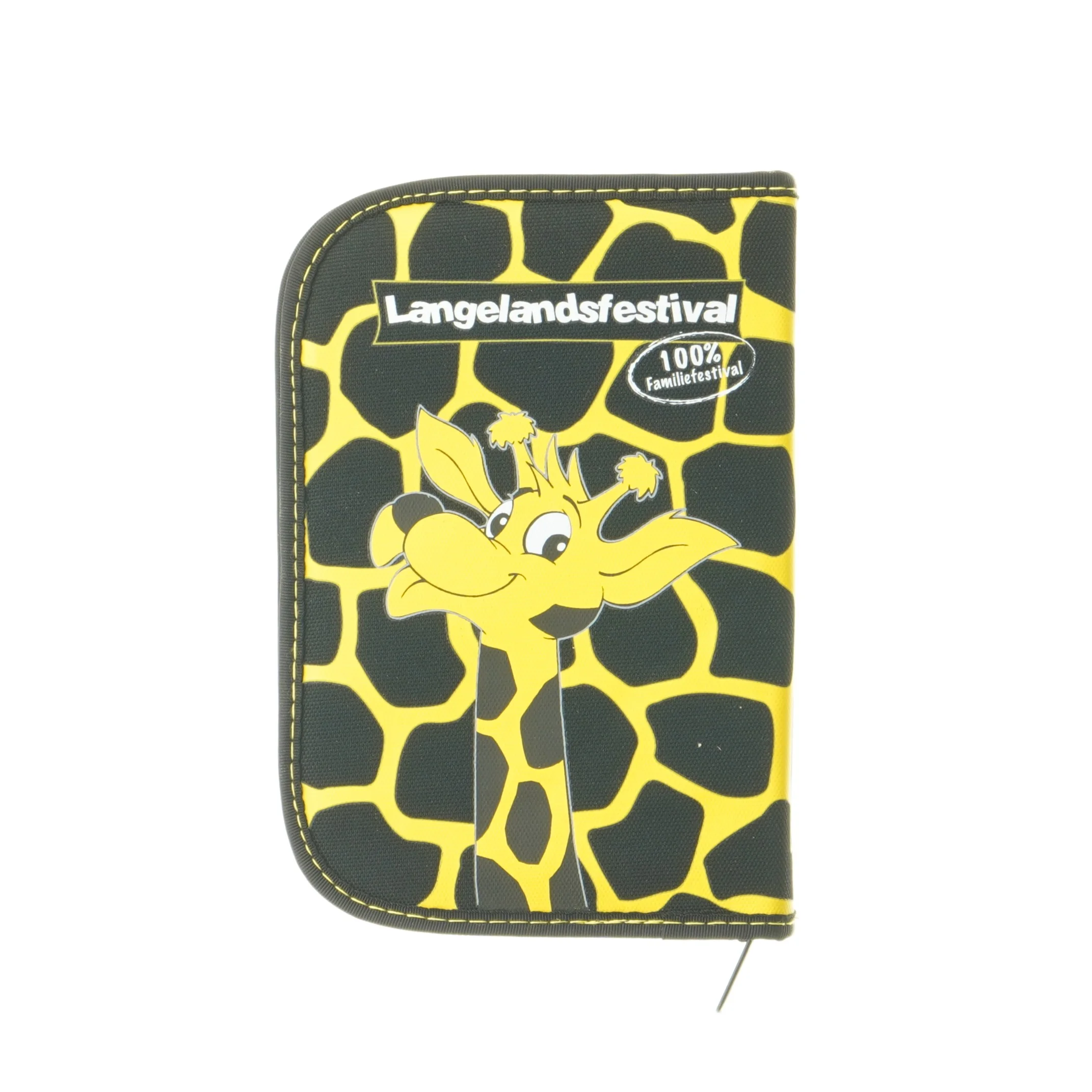 Pung med girafmotiv fra Langelandsfestival (str. 19x13x2,5 cm)